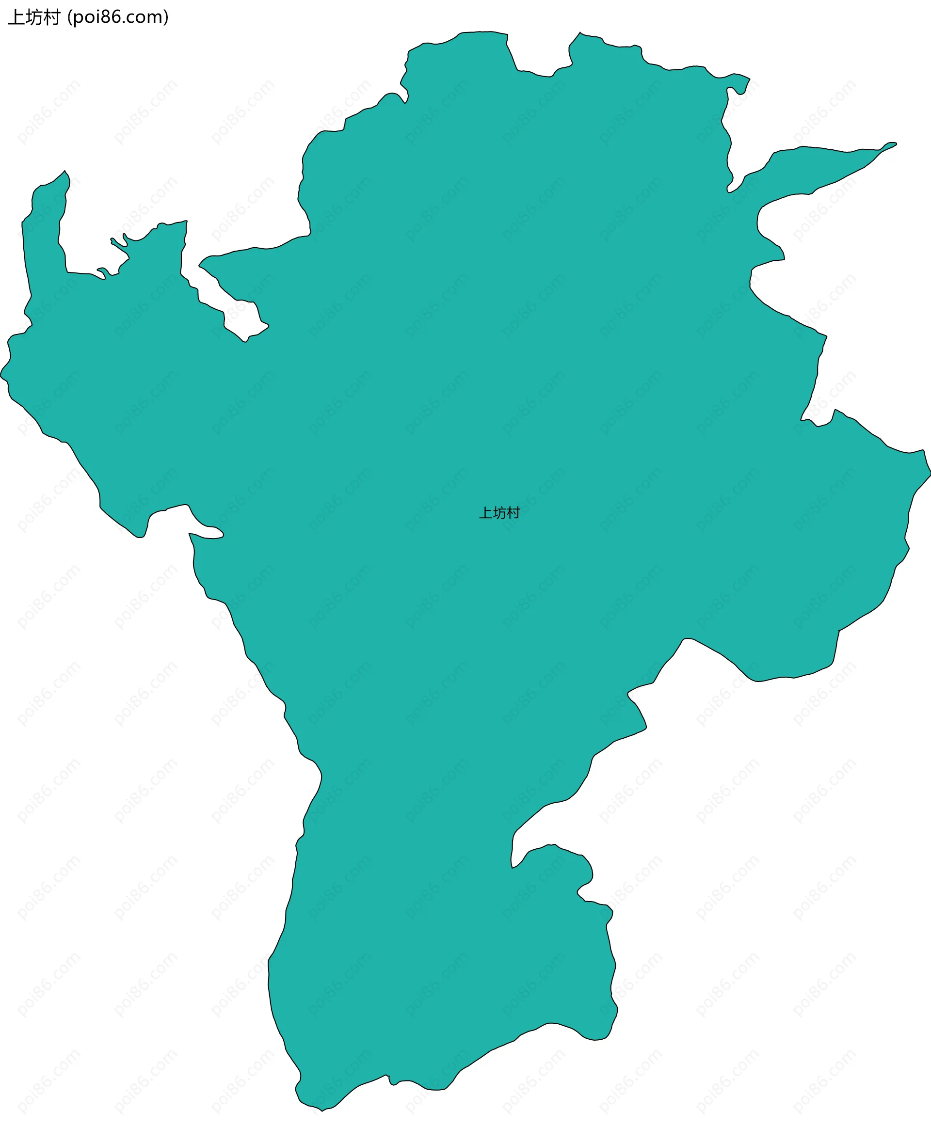 上坊村边界地图