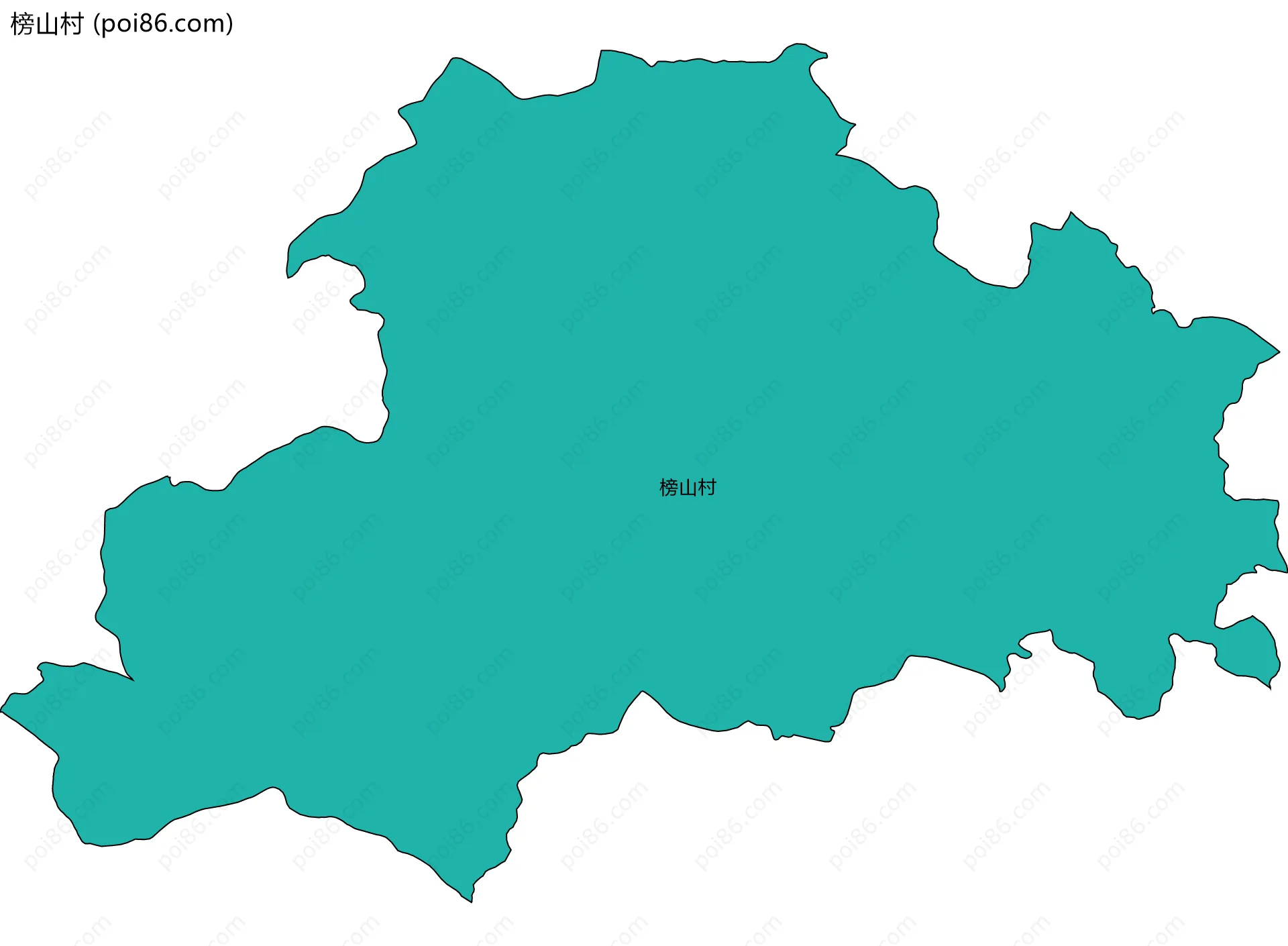 榜山村边界地图