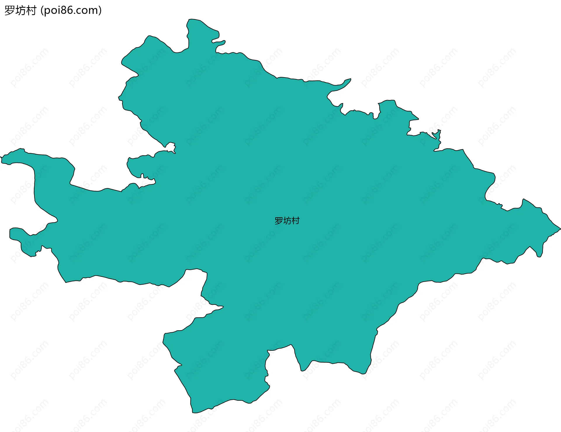 罗坊村边界地图