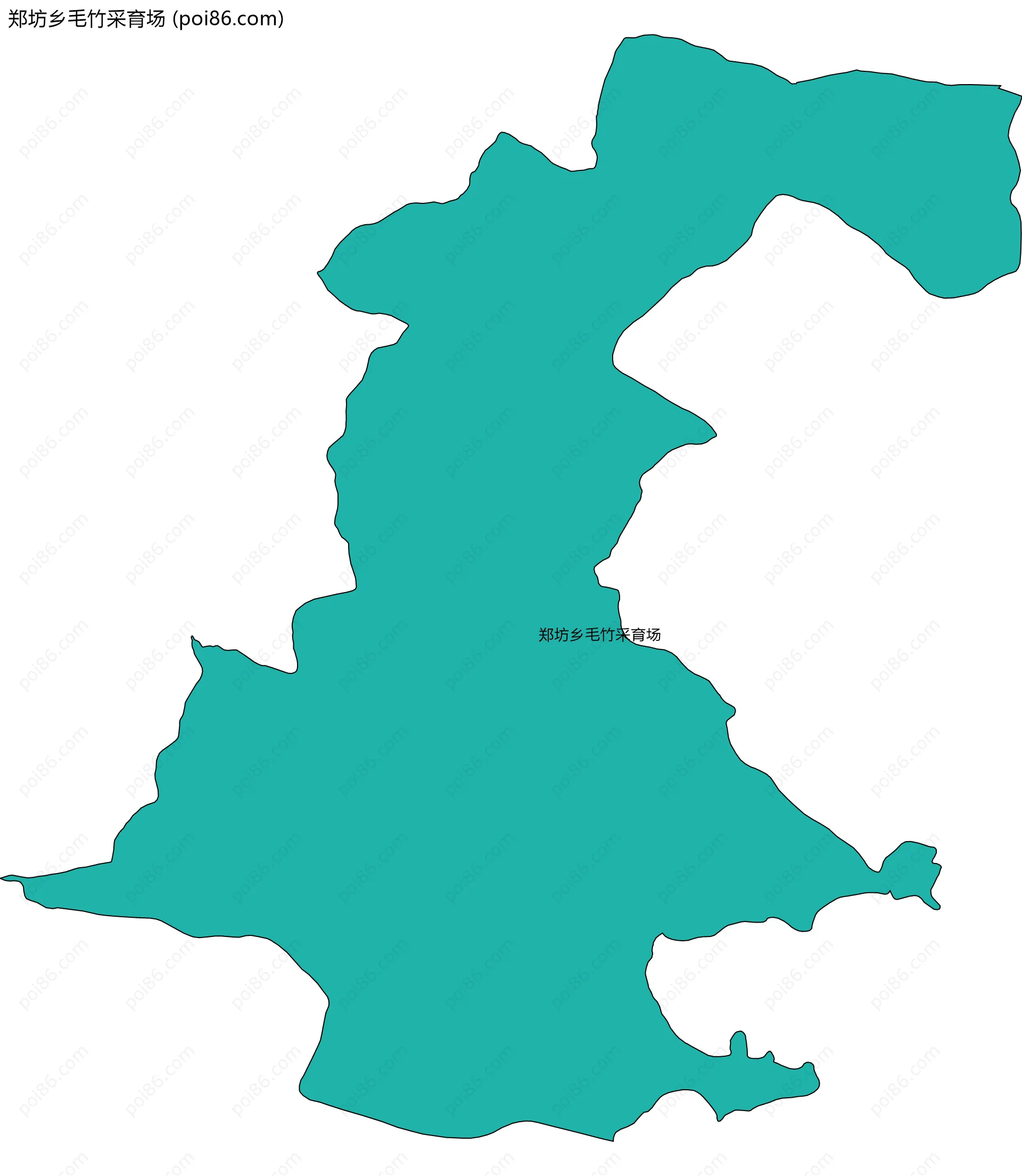 郑坊乡毛竹采育场边界地图