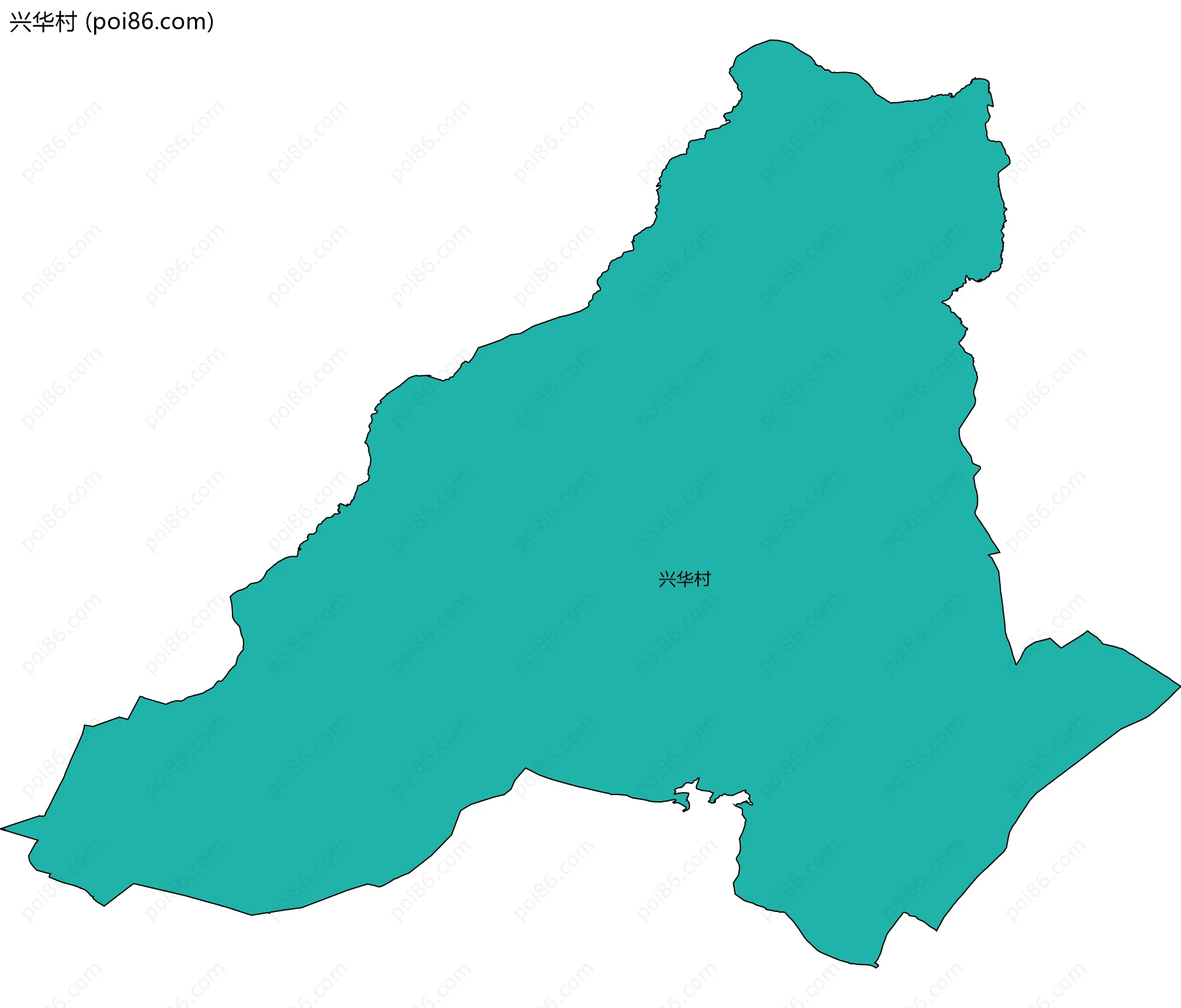 兴华村边界地图