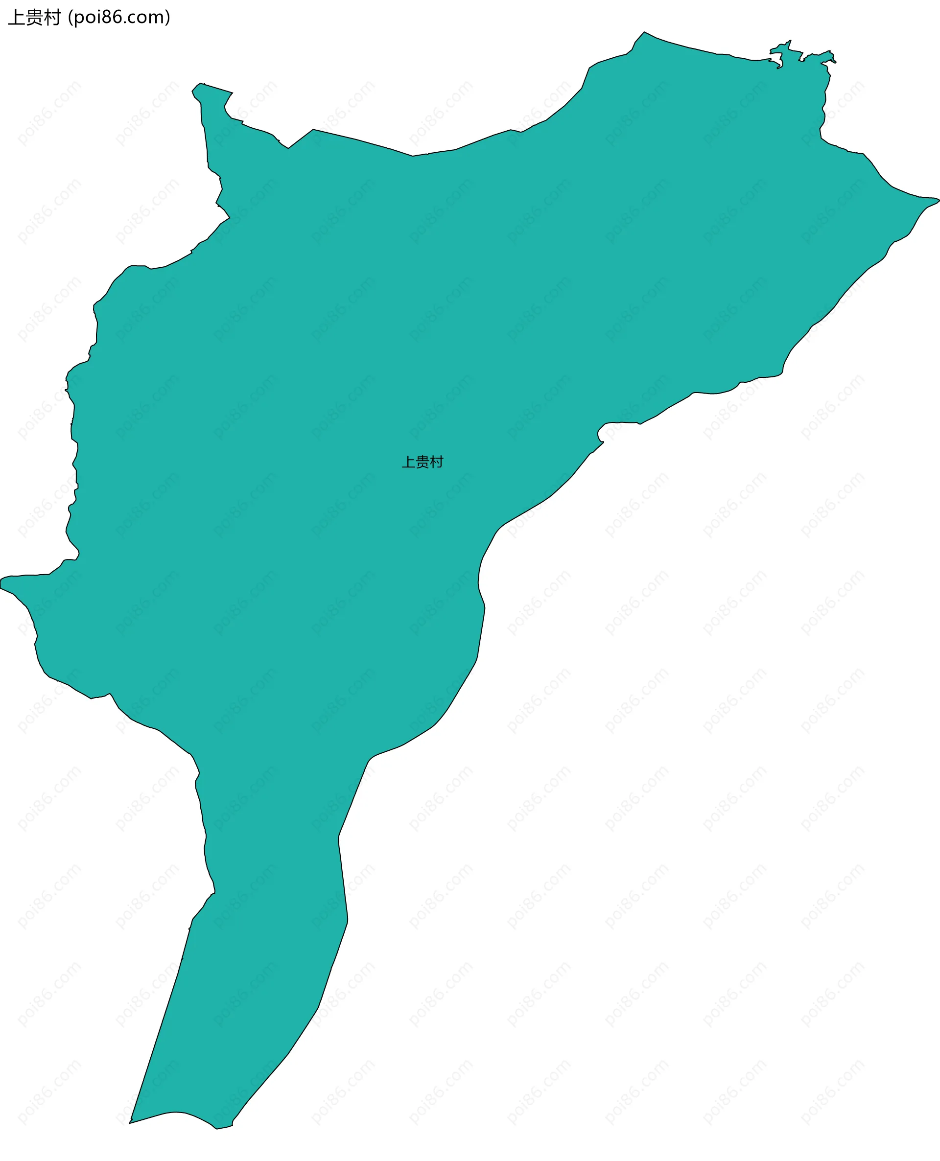 上贵村边界地图