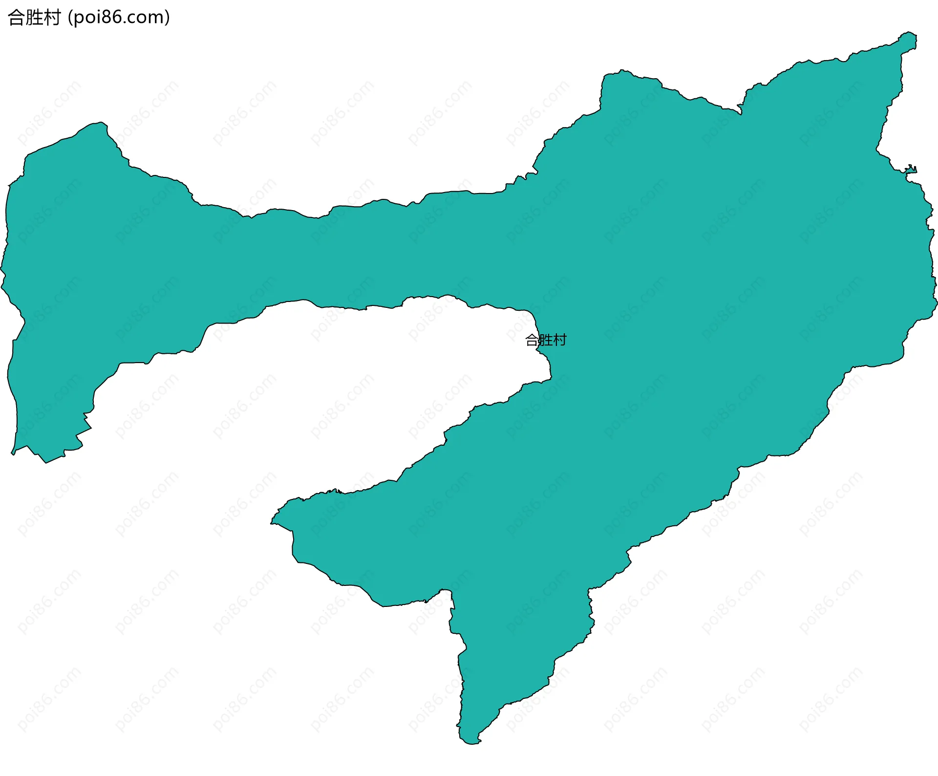 合胜村边界地图