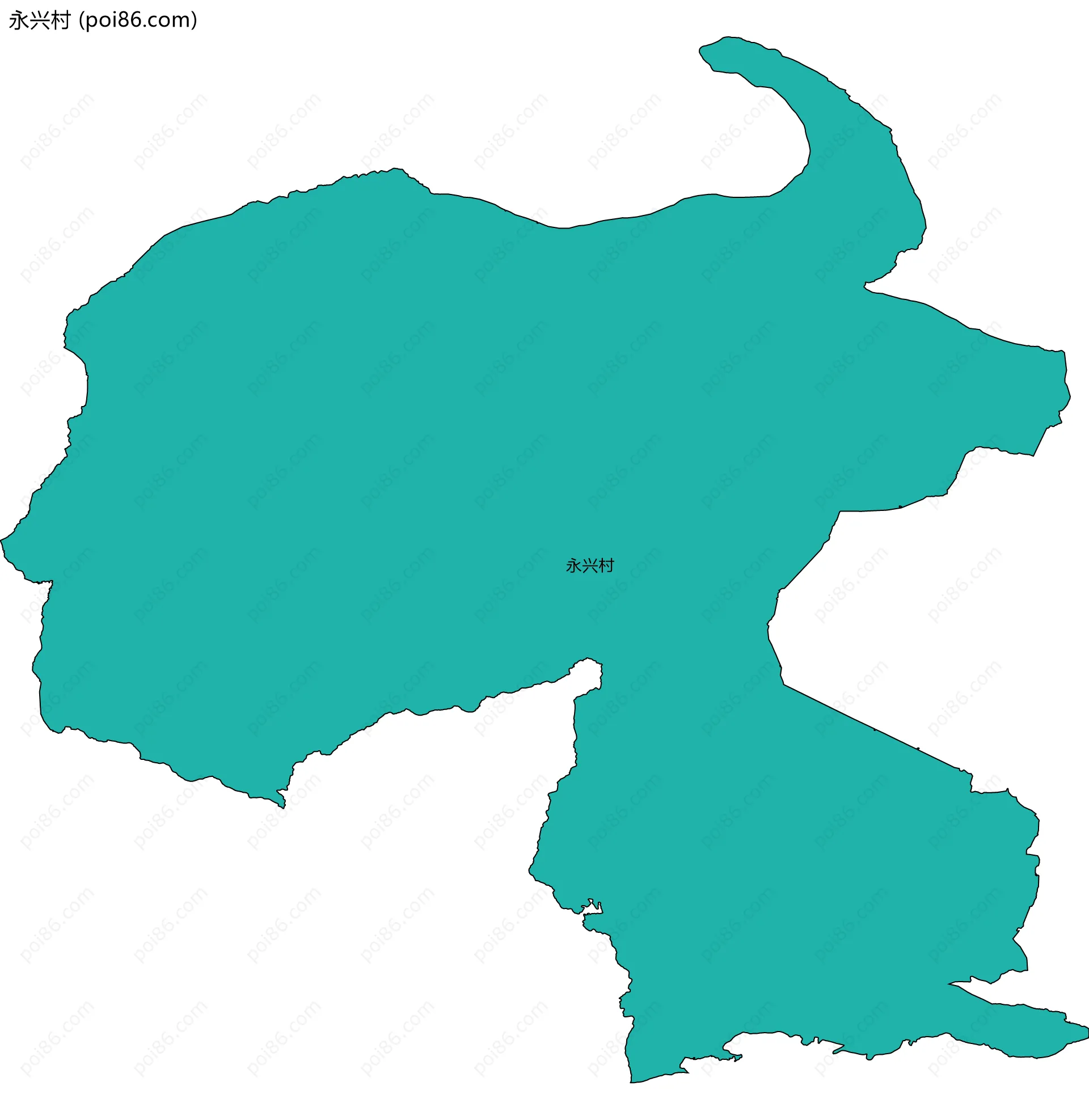 永兴村边界地图