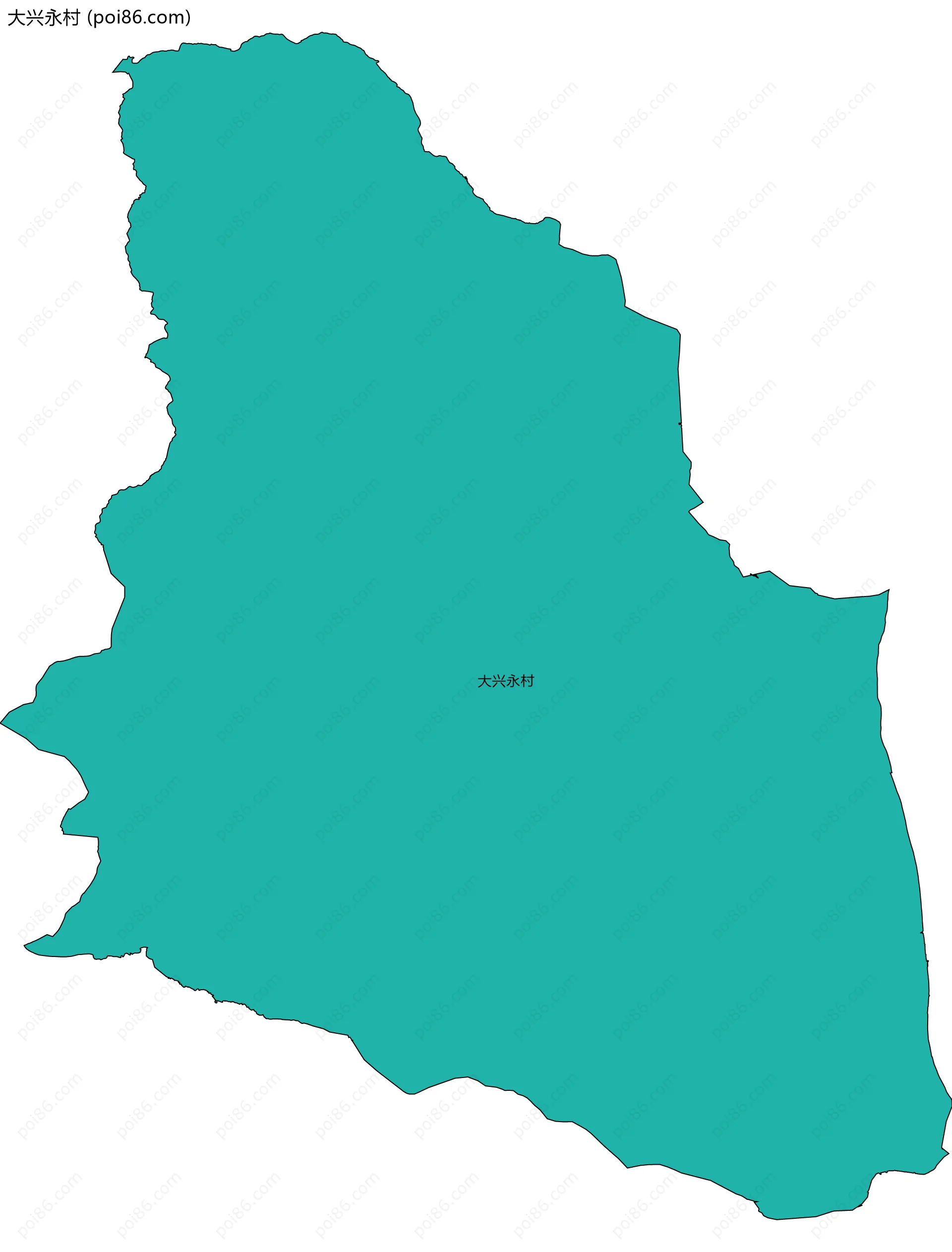 大兴永村边界地图