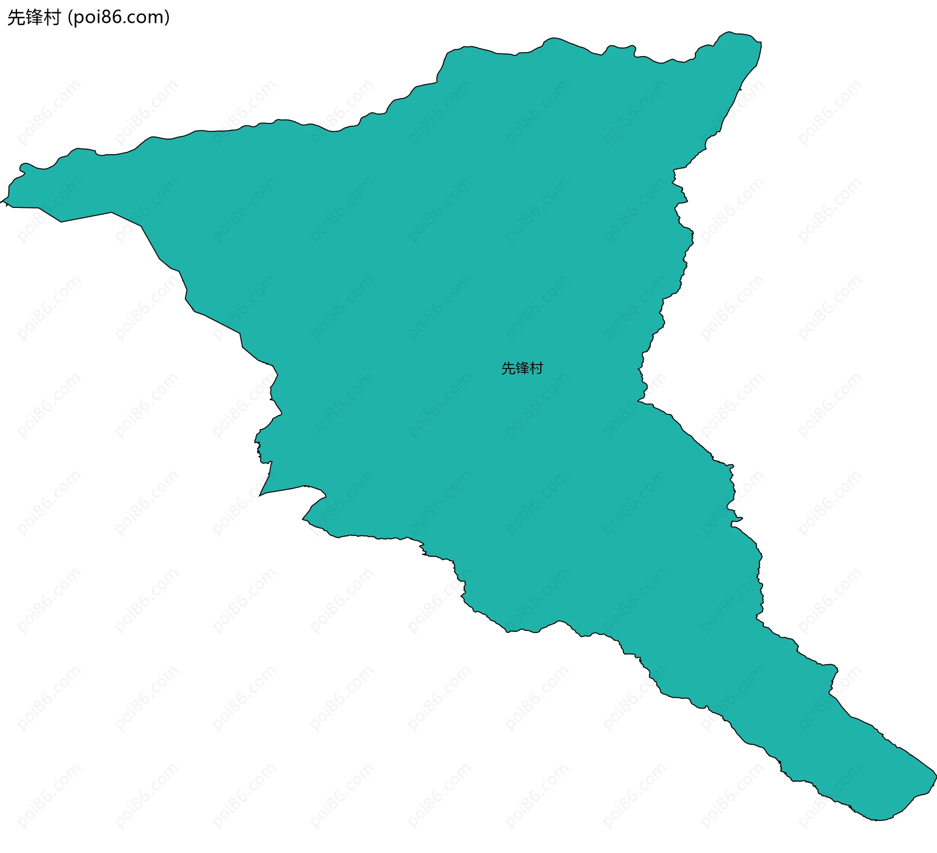 先锋村边界地图