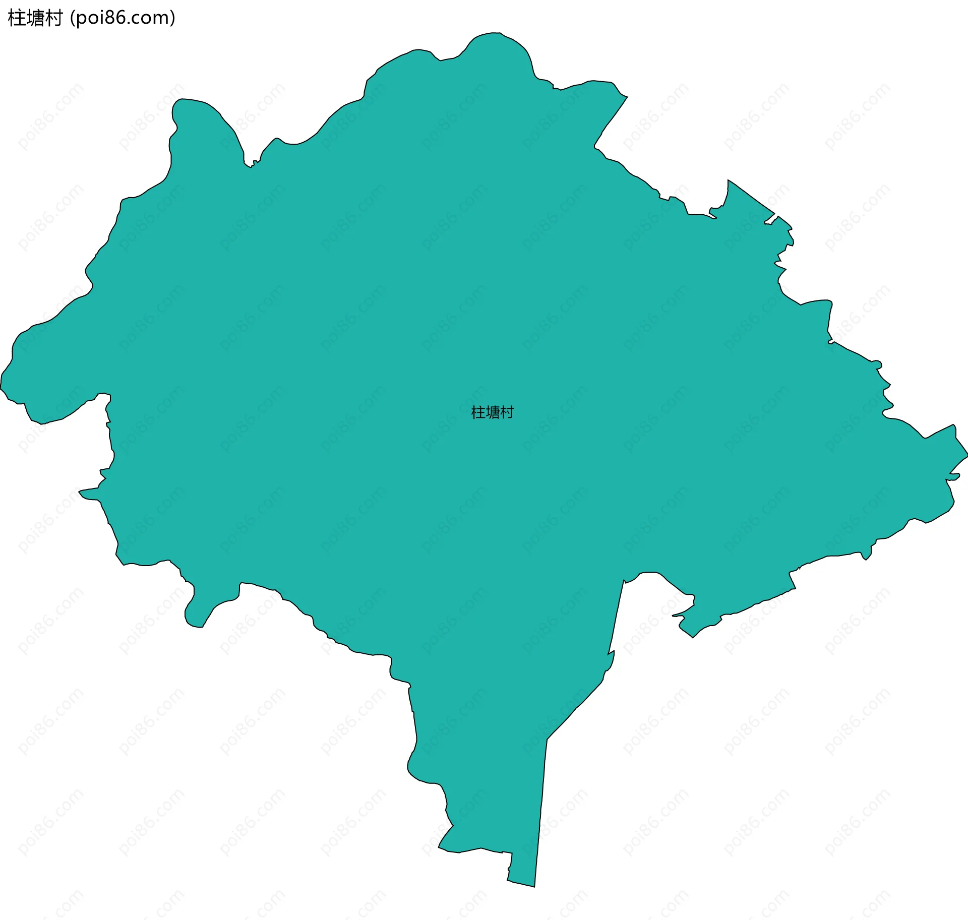 柱塘村边界地图