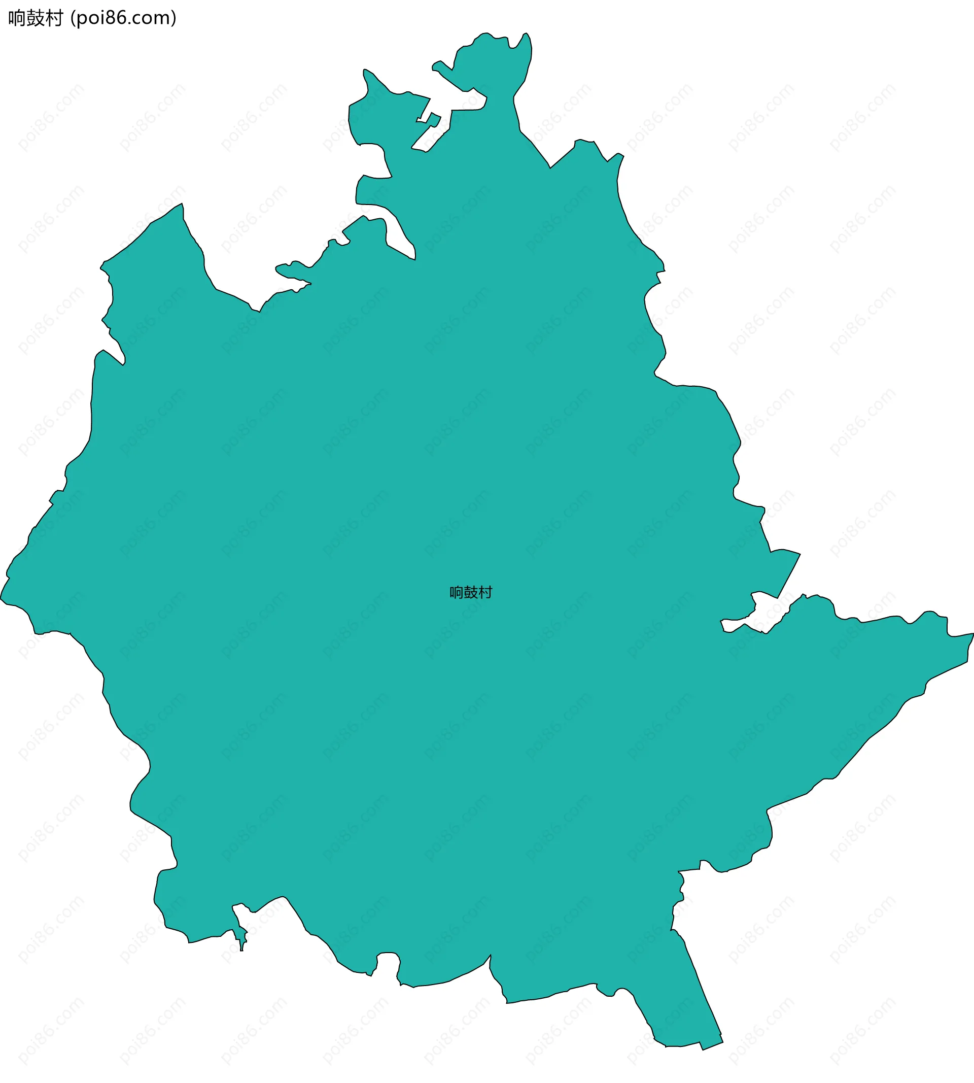 响鼓村边界地图