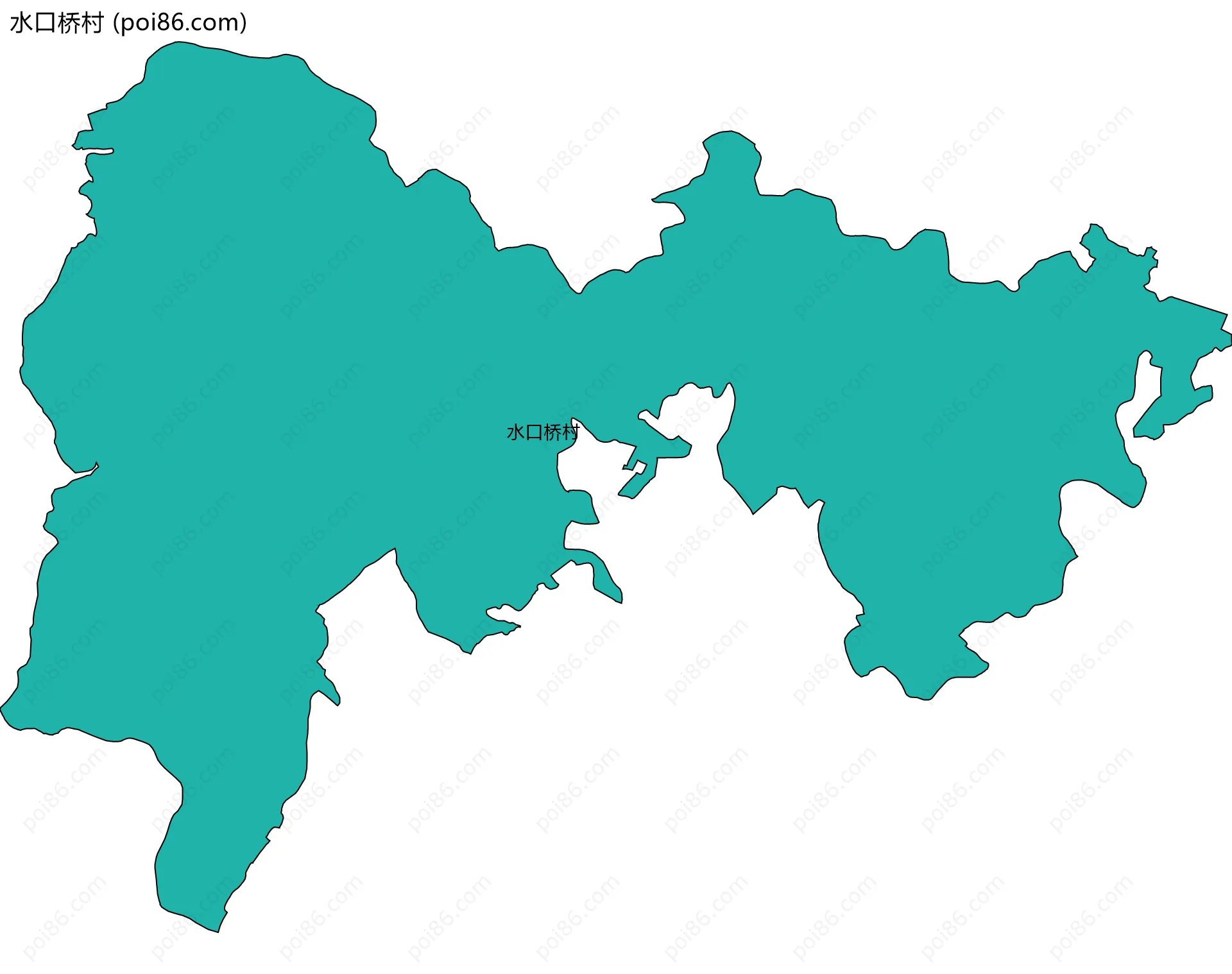 水口桥村边界地图