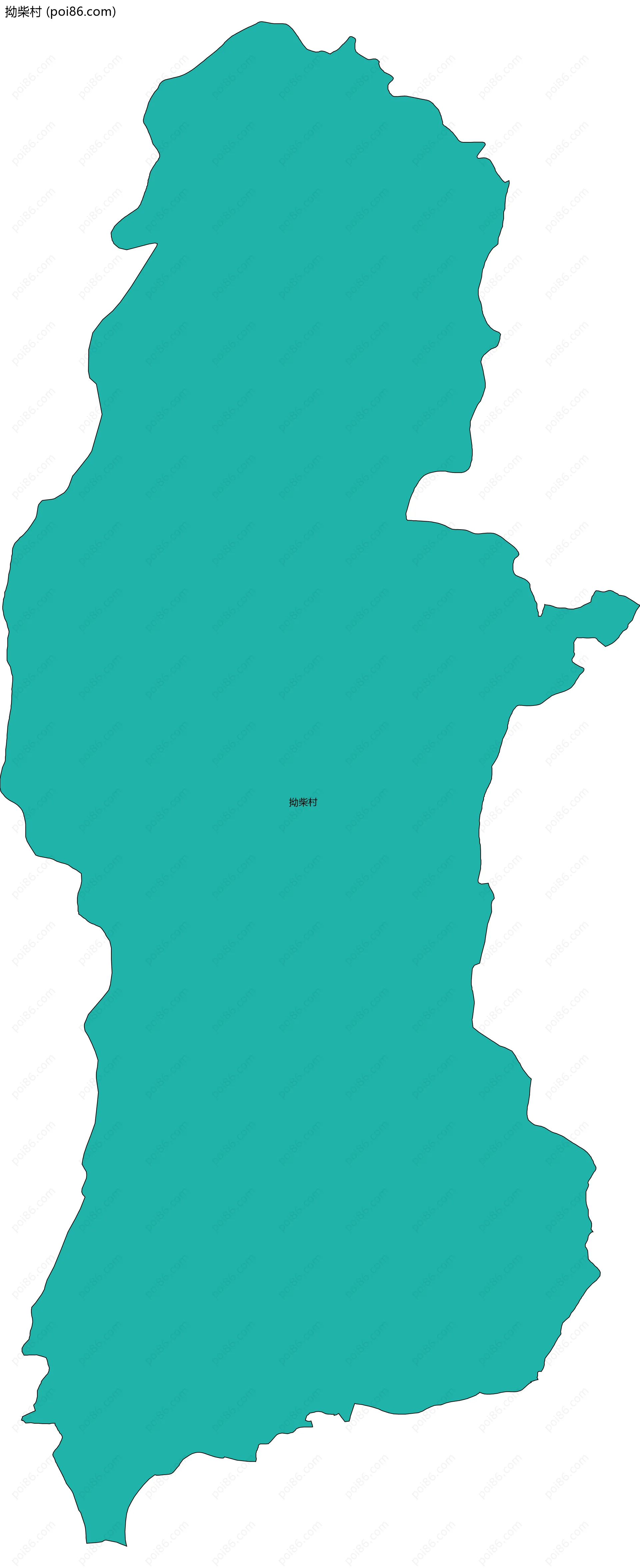 拗柴村边界地图