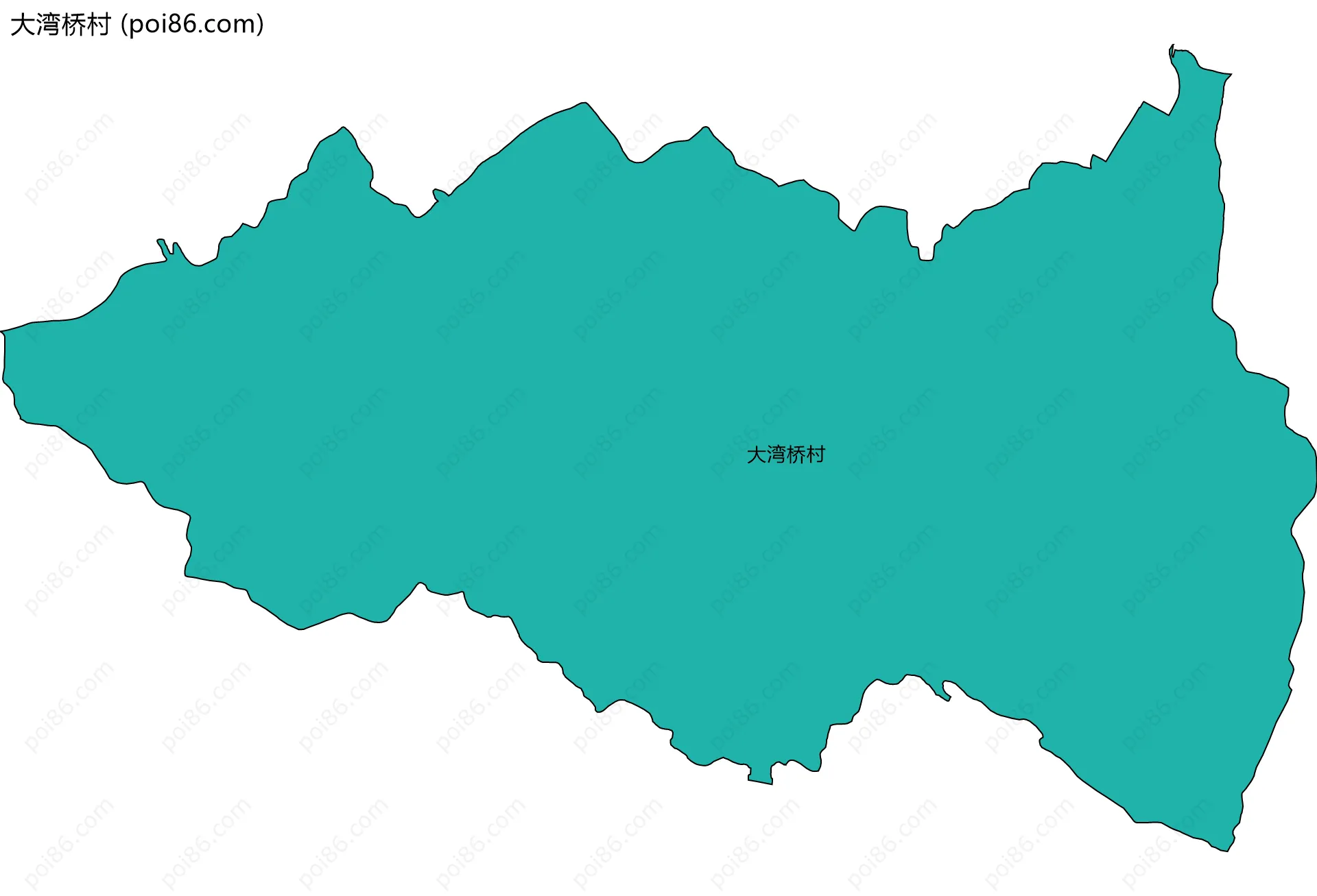 大湾桥村边界地图