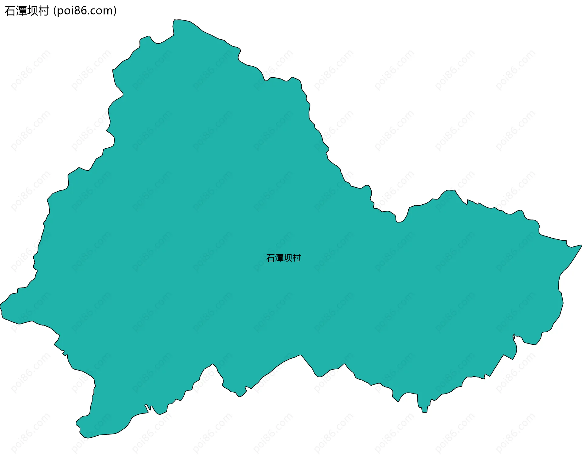 石潭坝村边界地图