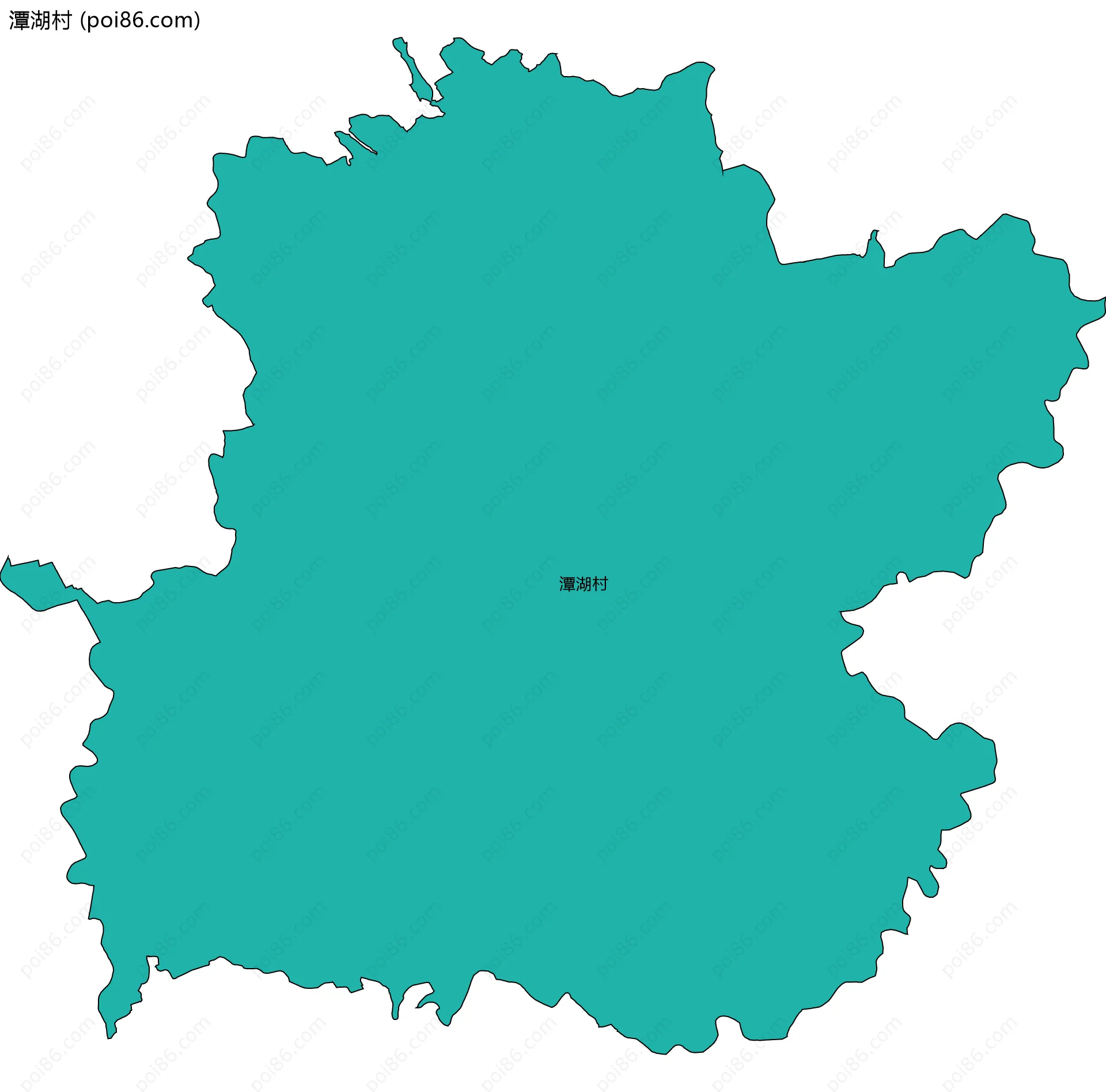 潭湖村边界地图