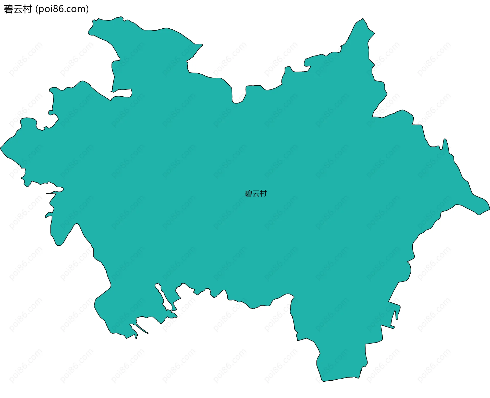 碧云村边界地图