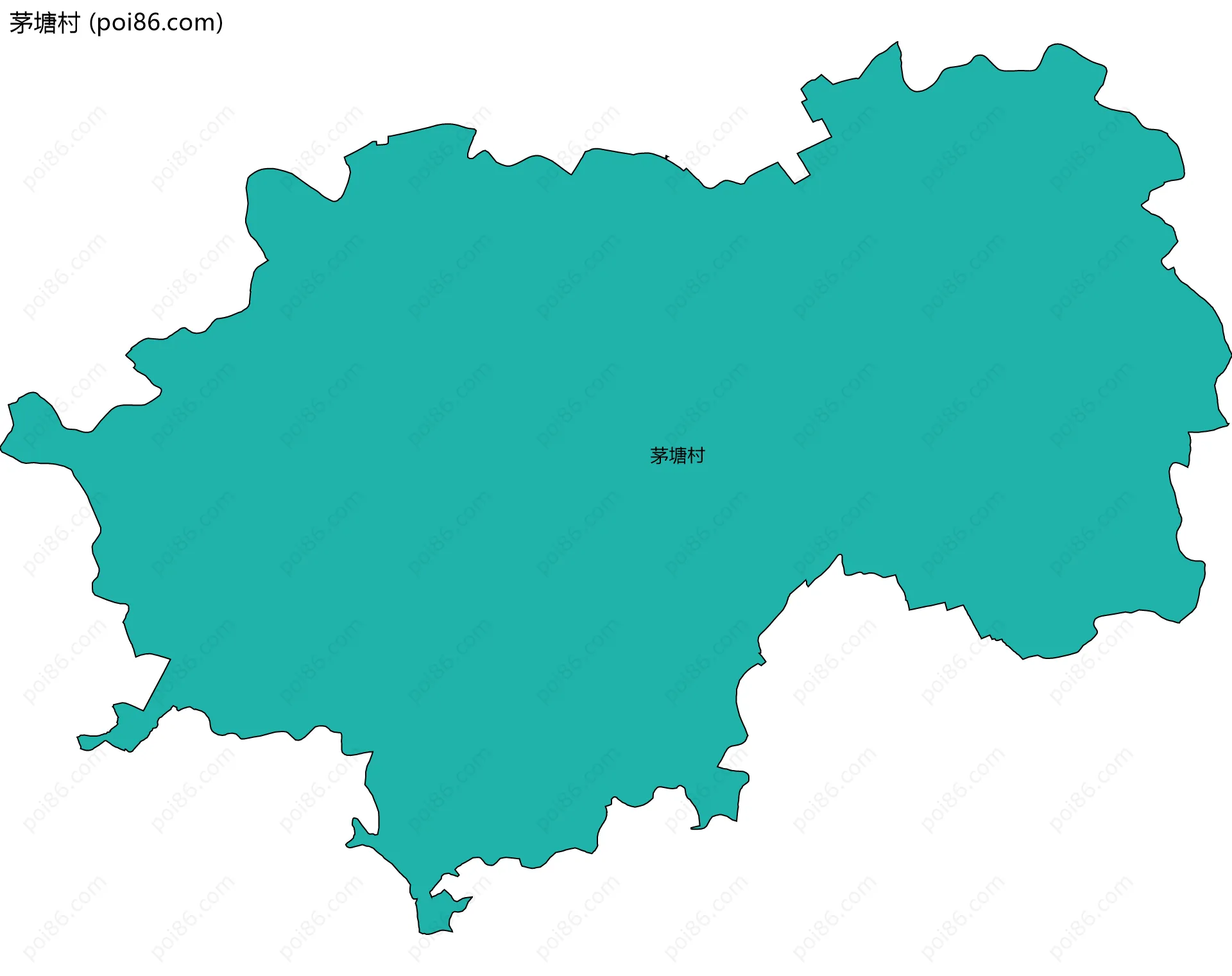 茅塘村边界地图