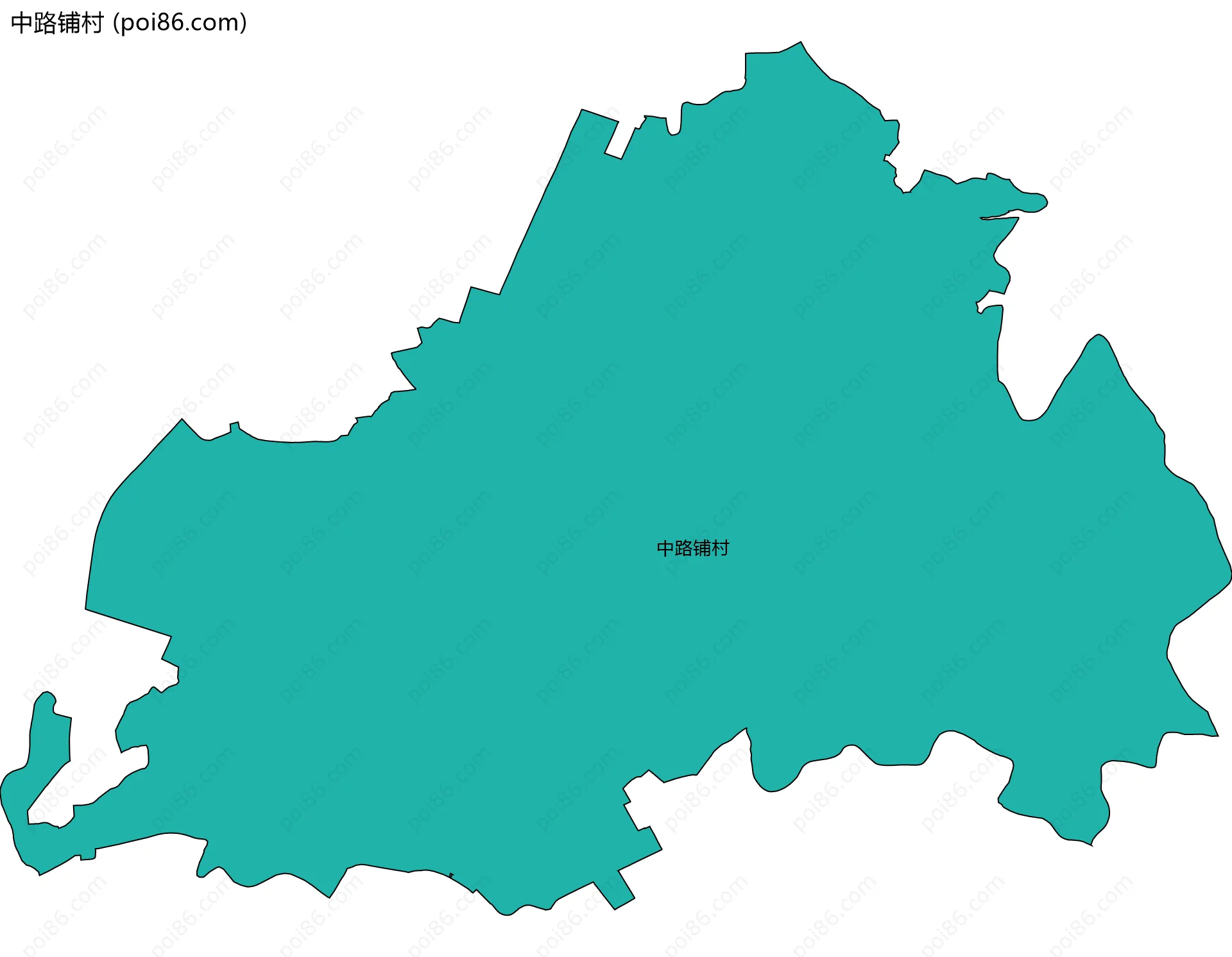 中路铺村边界地图
