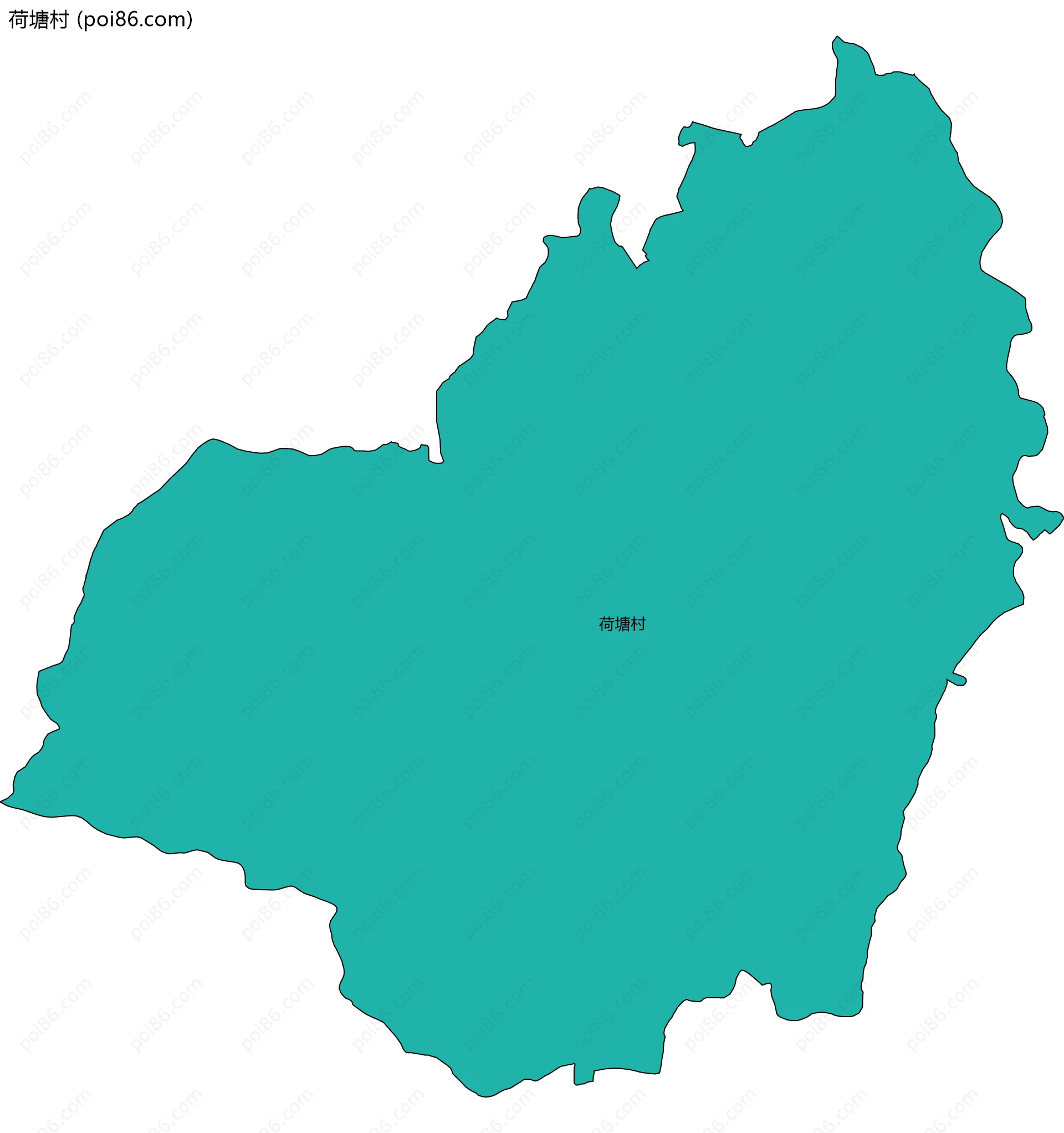 荷塘村边界地图