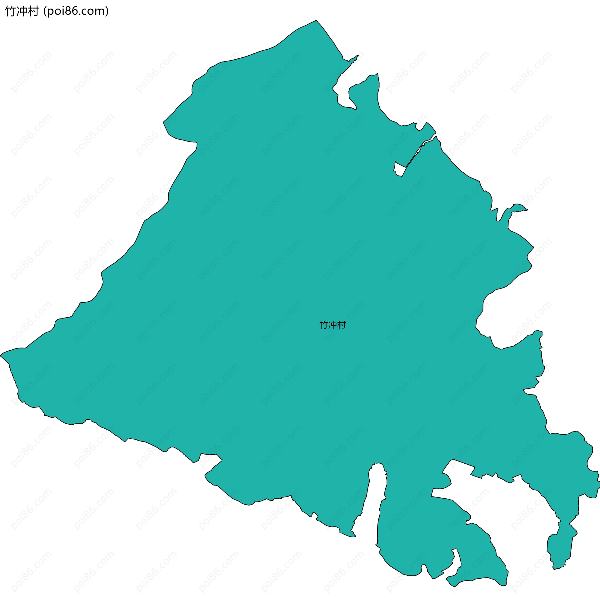 竹冲村边界地图