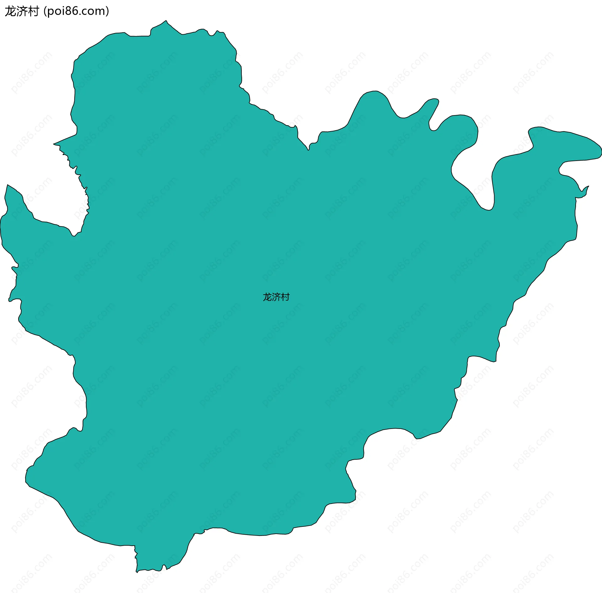 龙济村边界地图