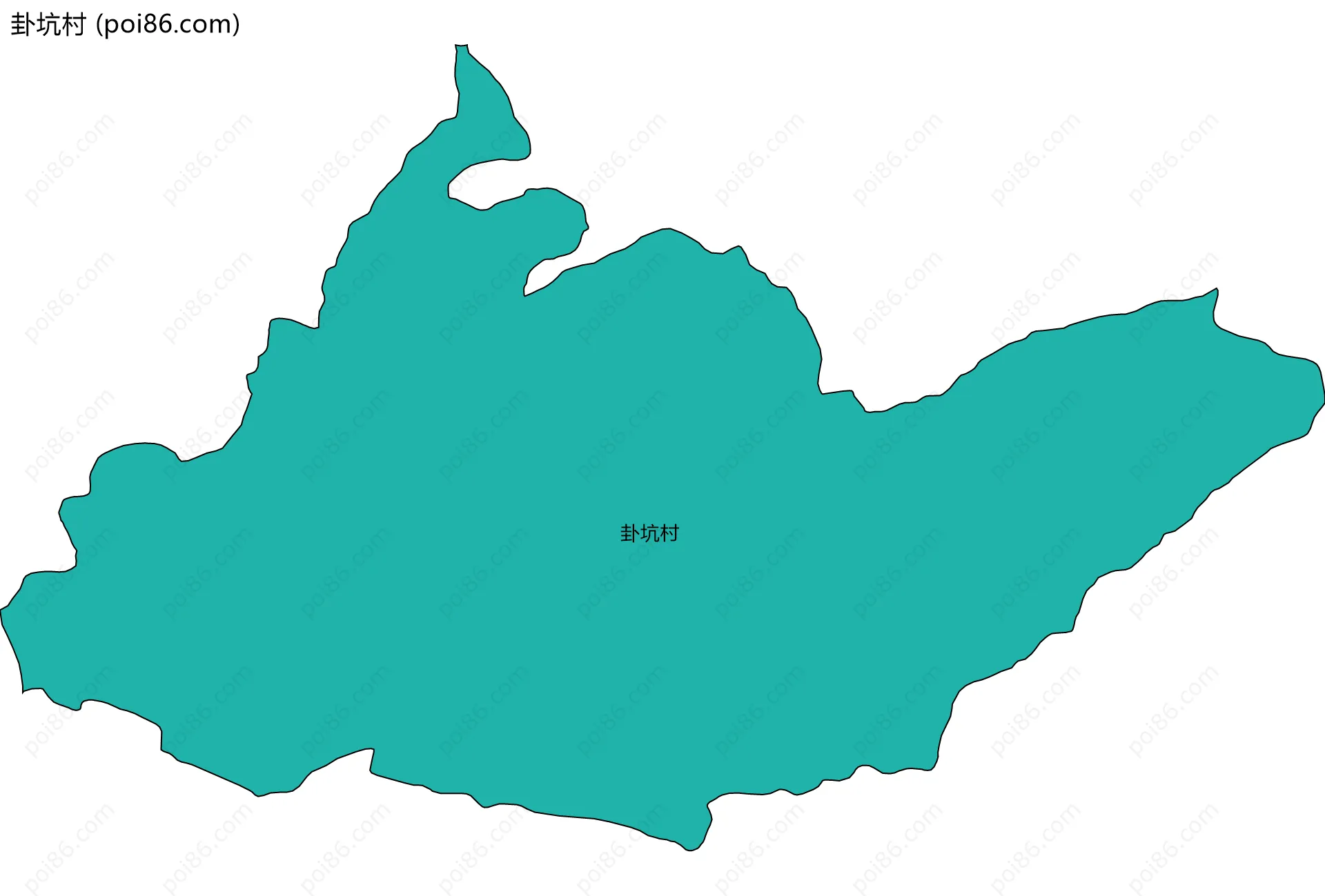 卦坑村边界地图