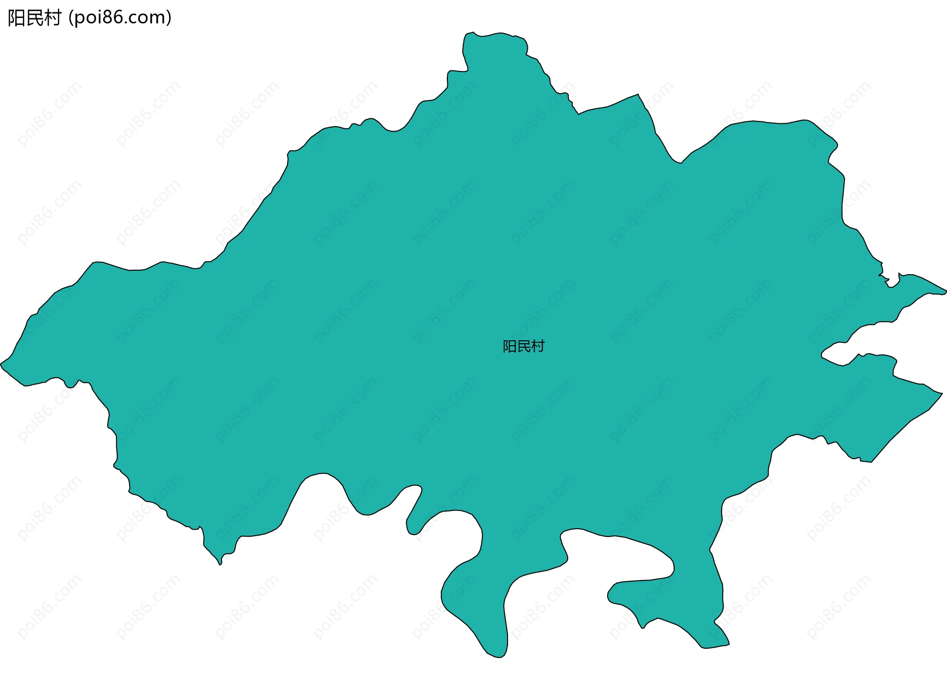 阳民村边界地图