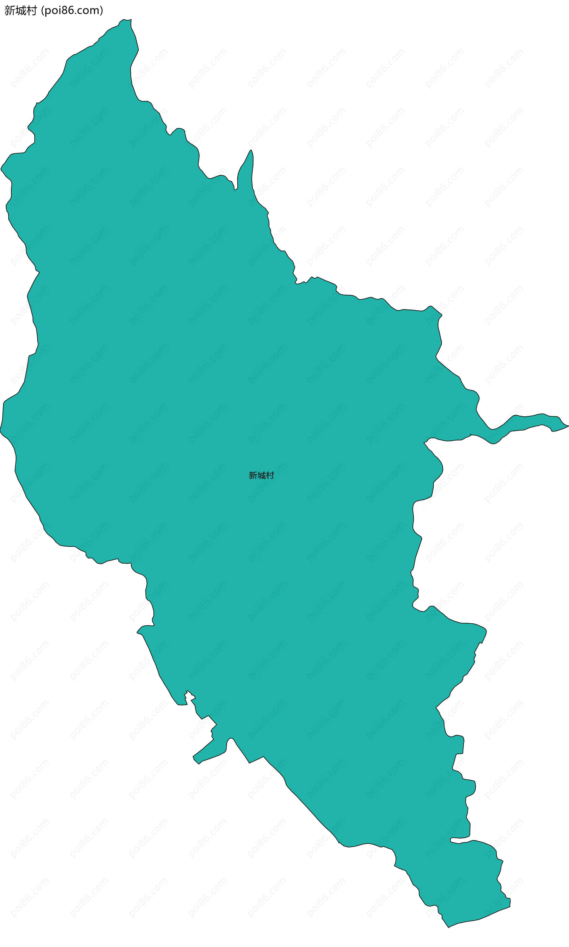 新城村边界地图