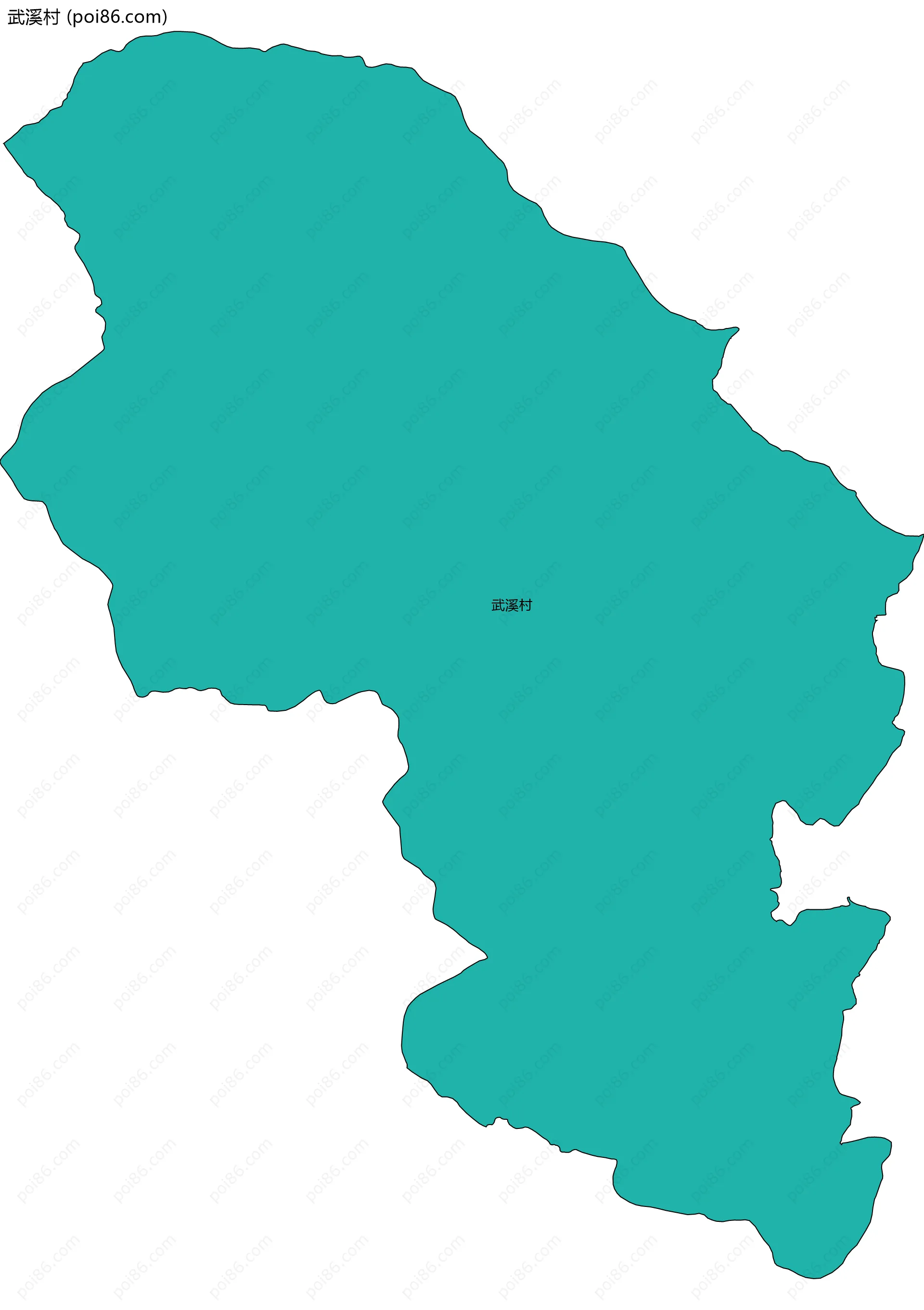 武溪村边界地图