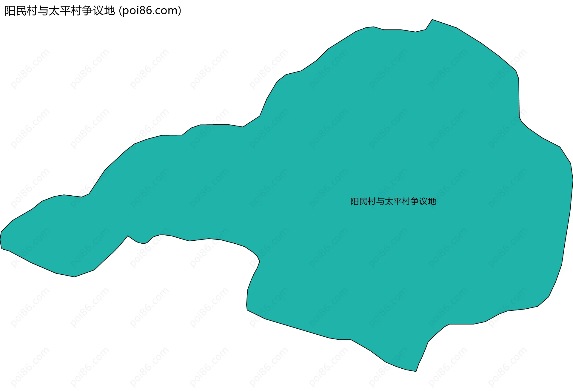 阳民村与太平村争议地边界地图