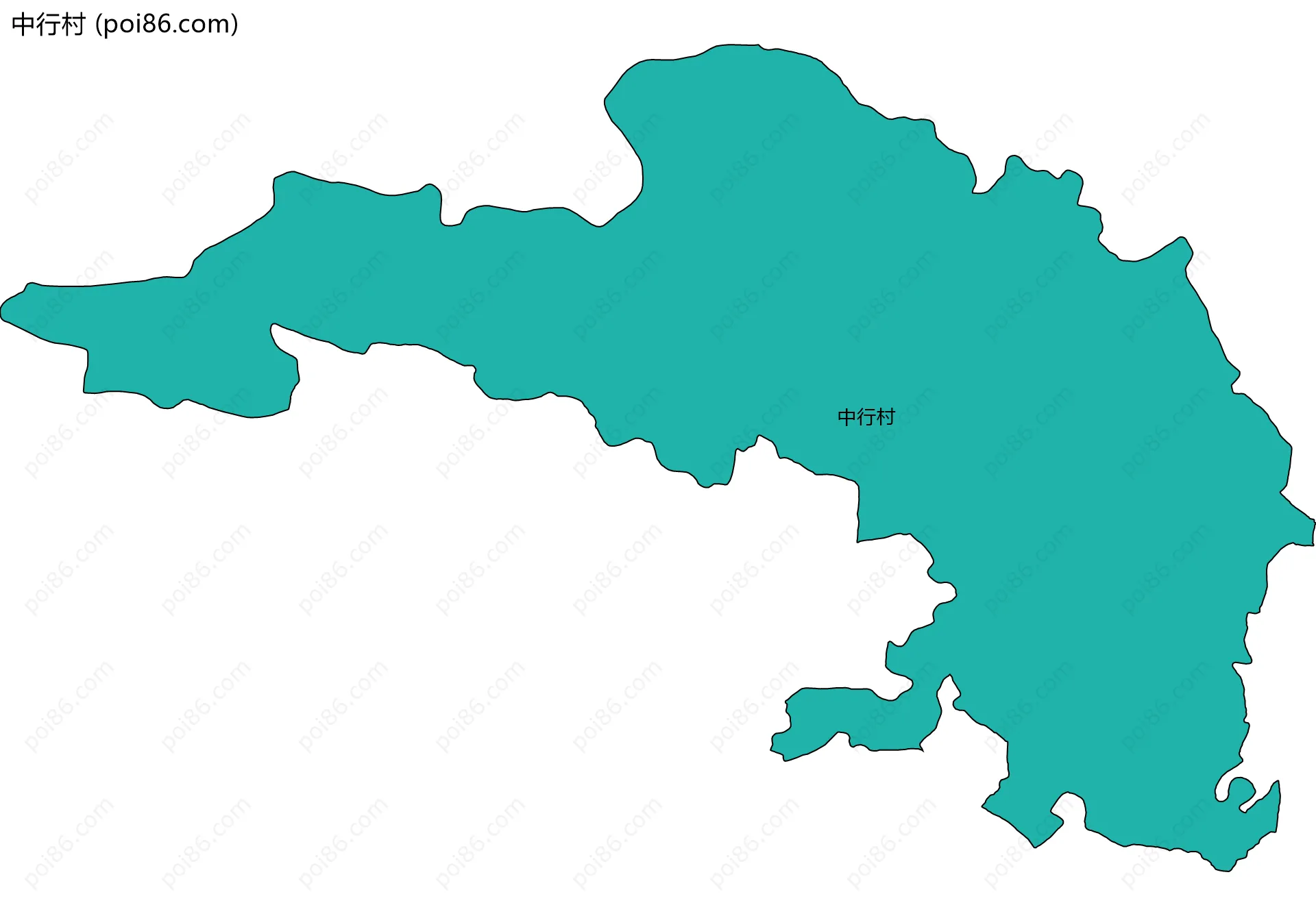 中行村边界地图