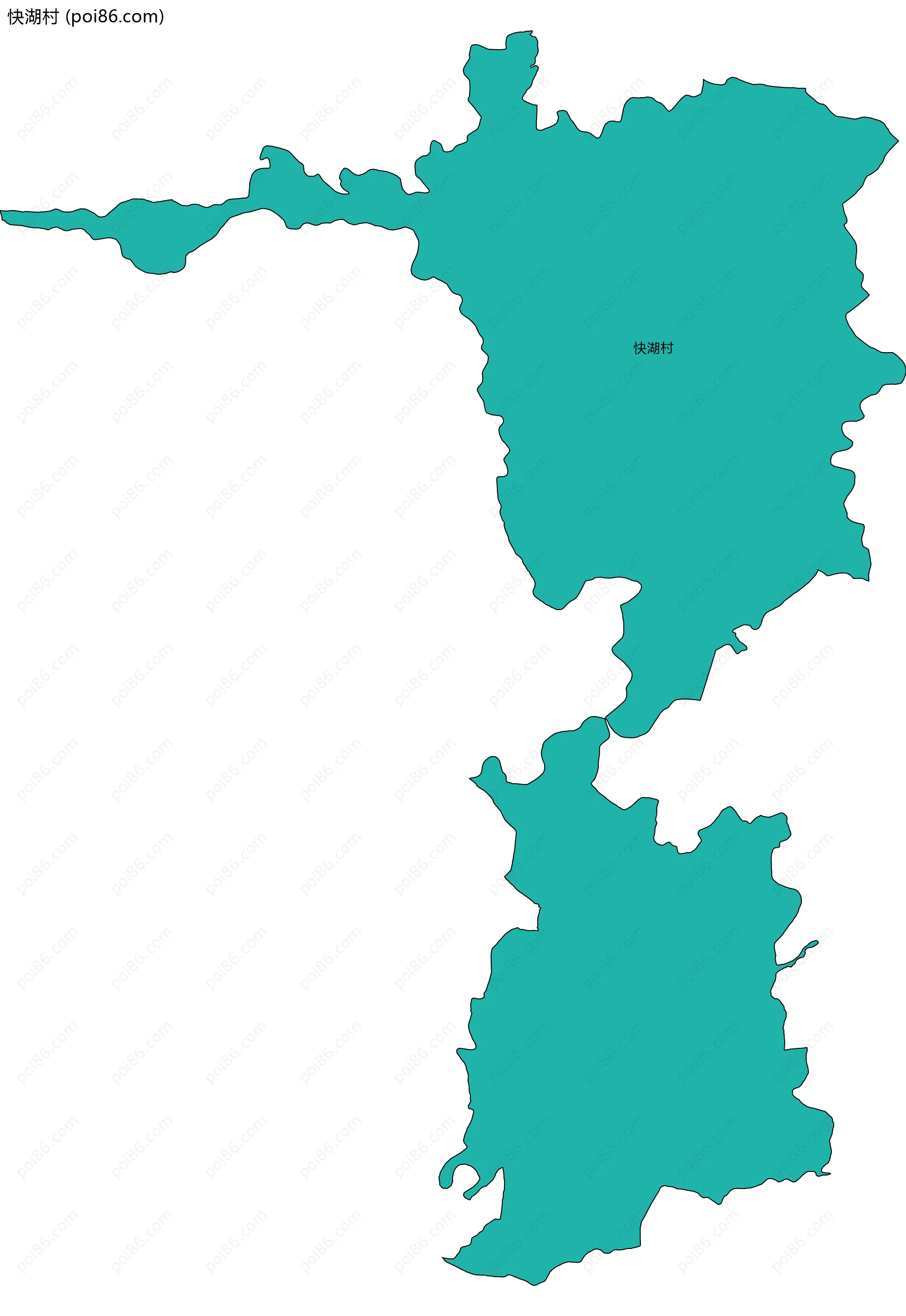 快湖村边界地图