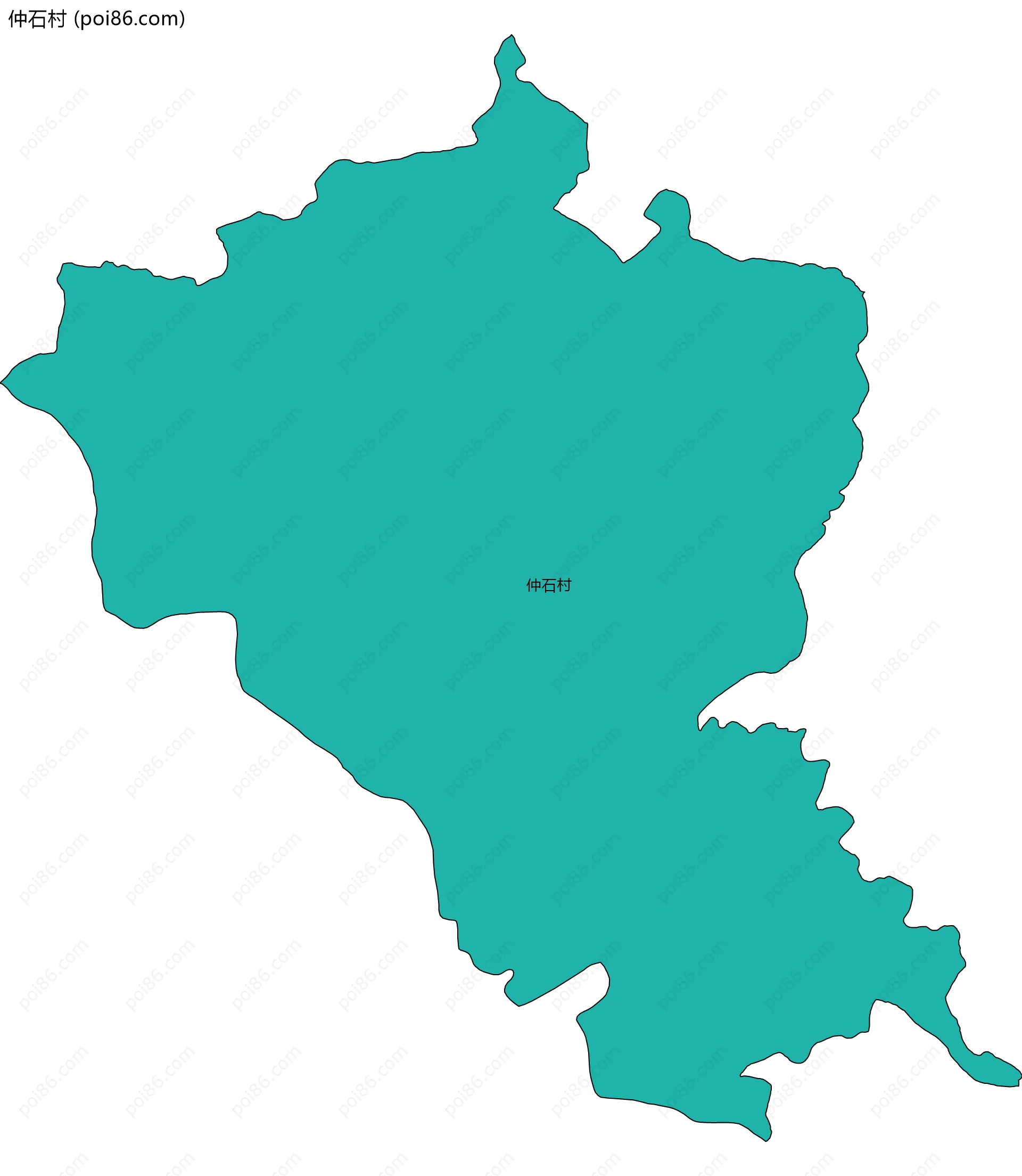 仲石村边界地图