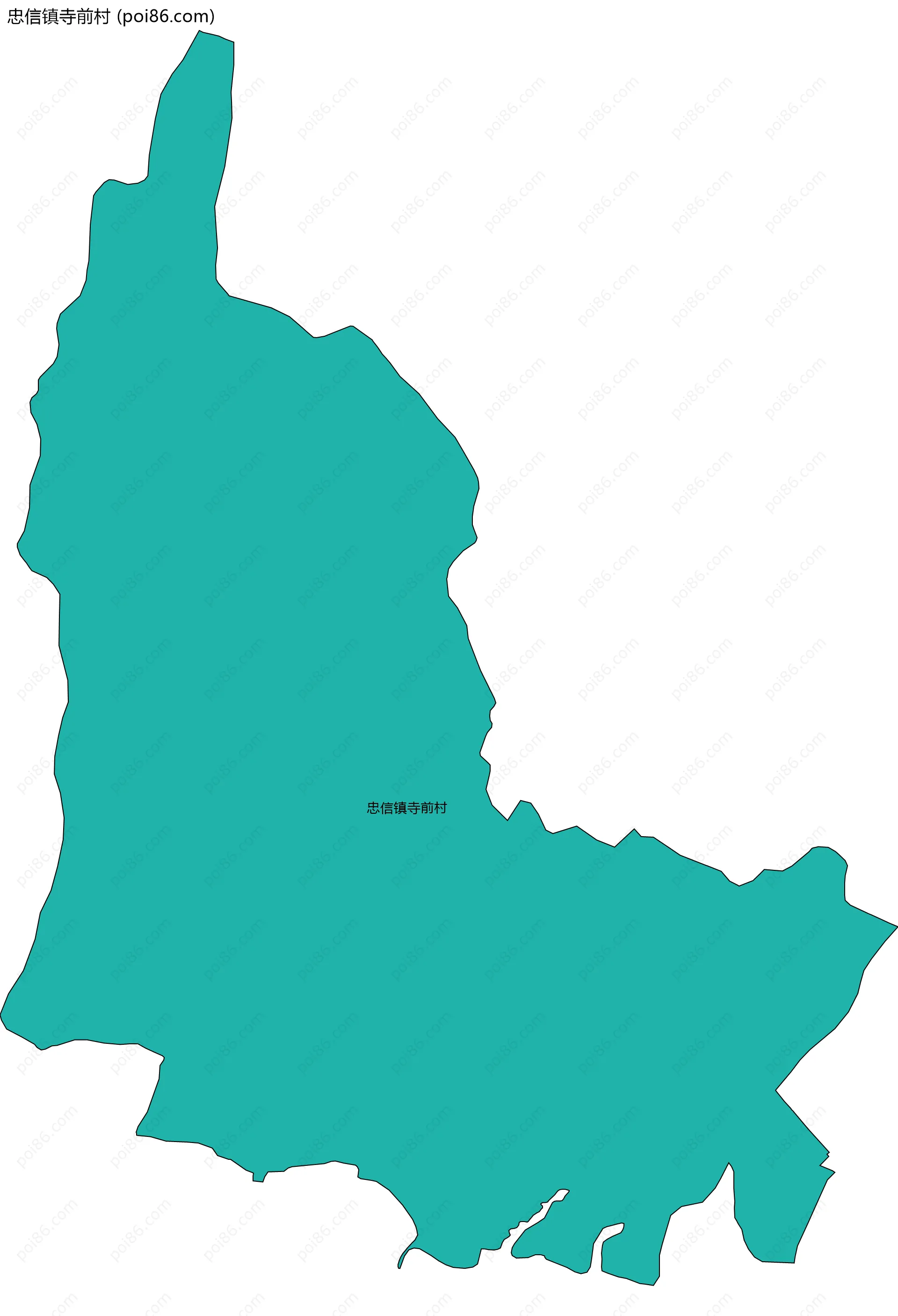 忠信镇寺前村边界地图