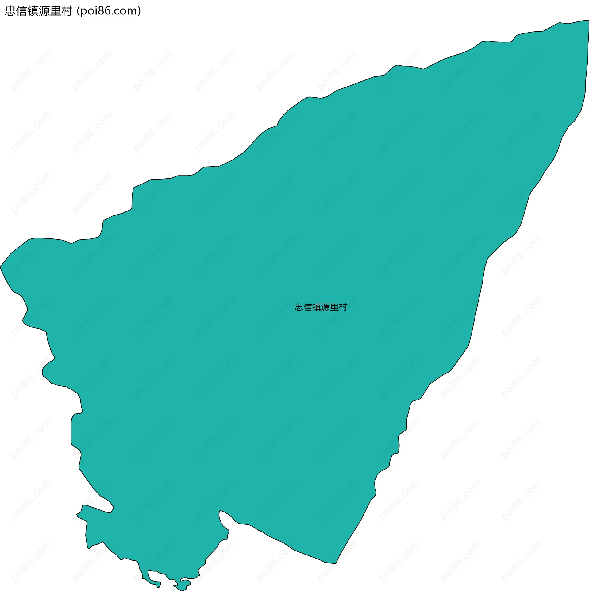 忠信镇源里村边界地图