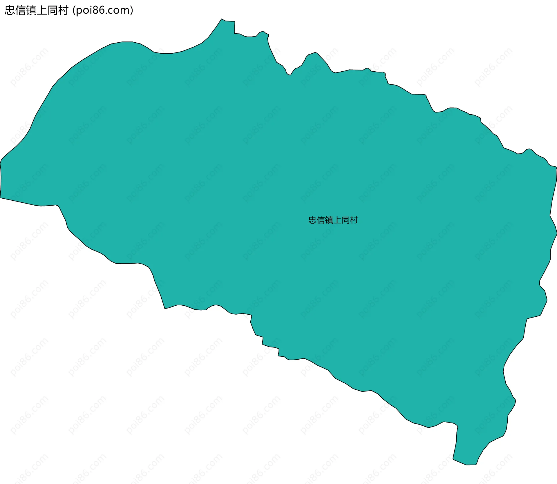 忠信镇上同村边界地图