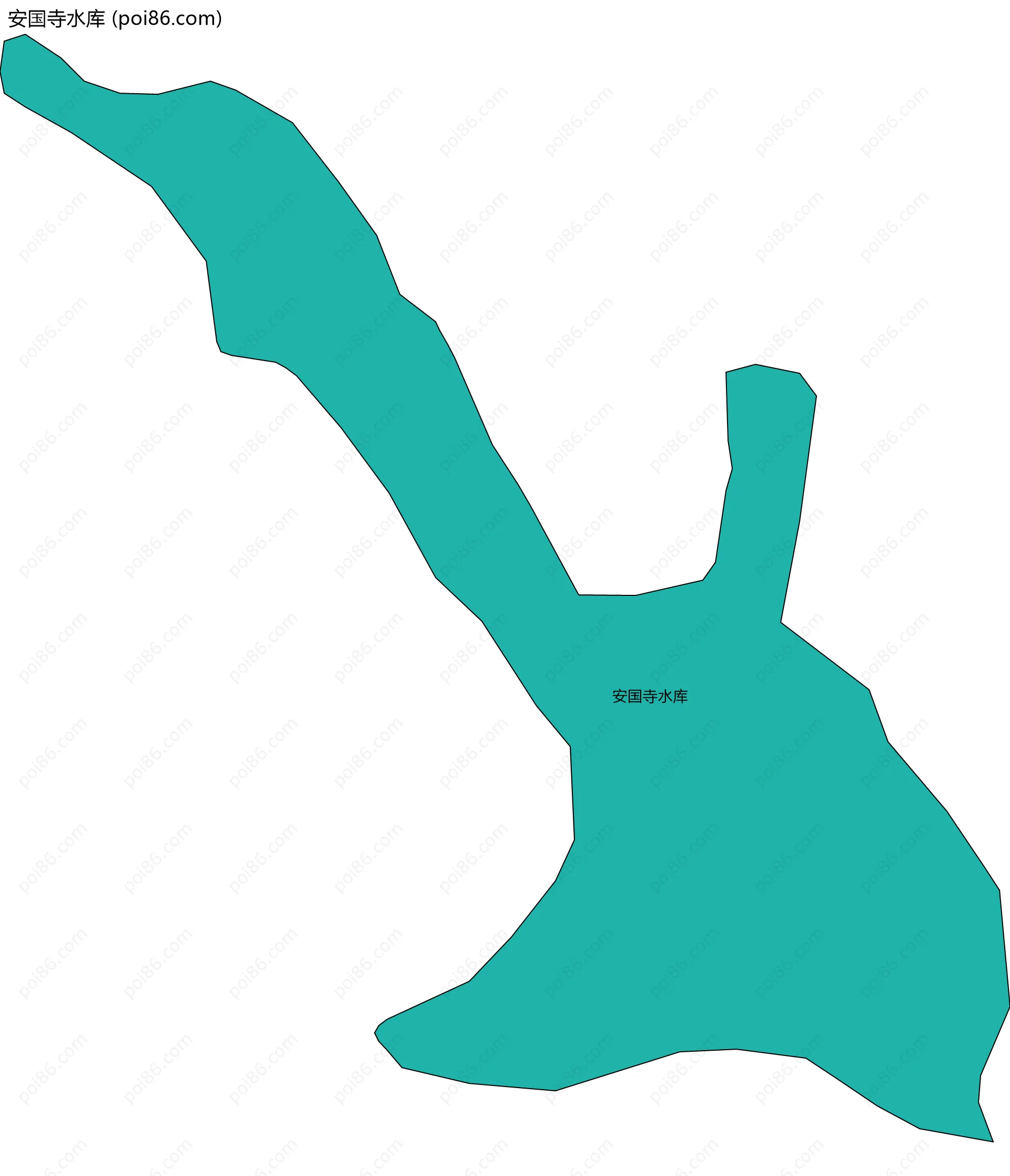 安国寺水库边界地图