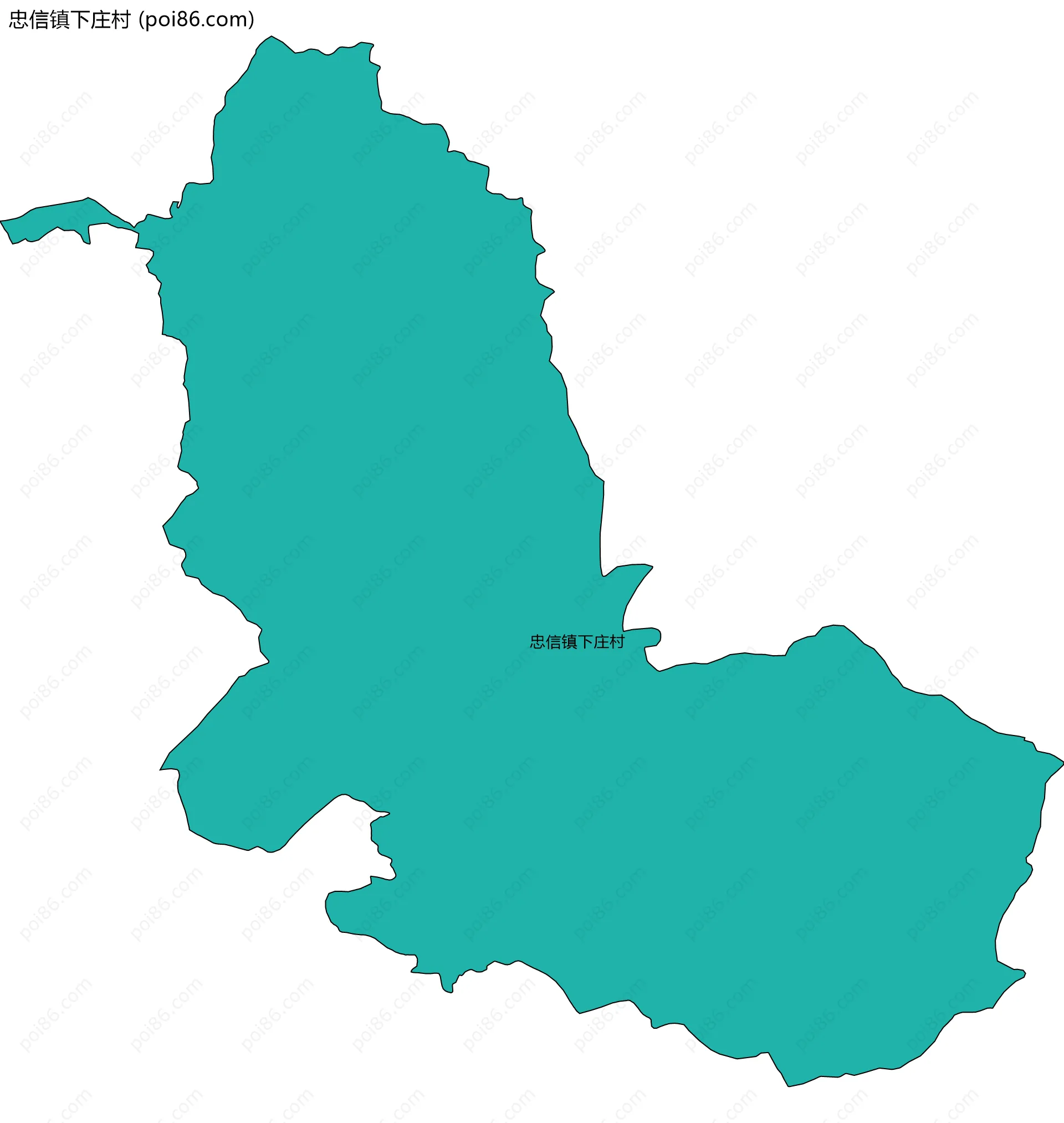 忠信镇下庄村边界地图