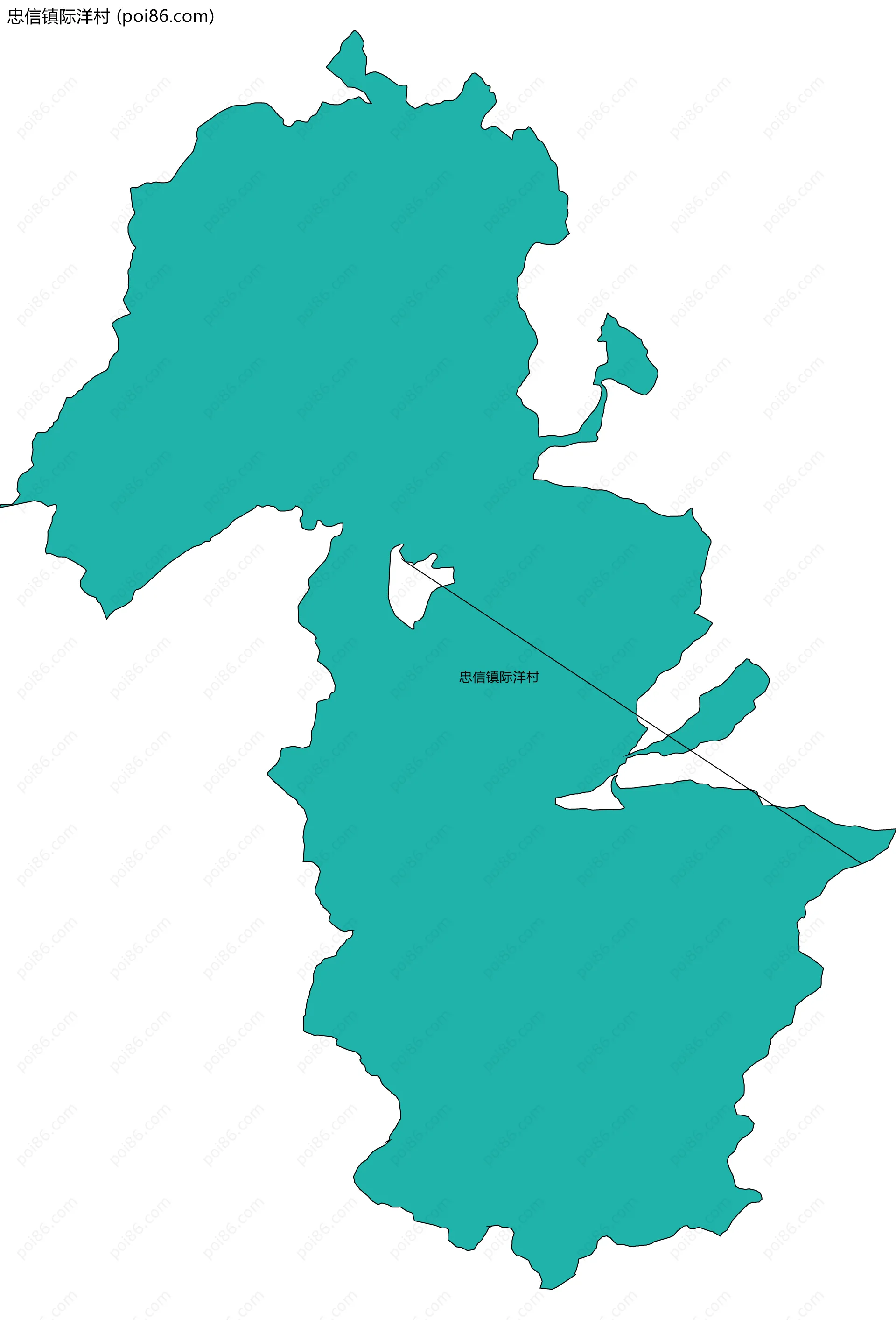 忠信镇际洋村边界地图