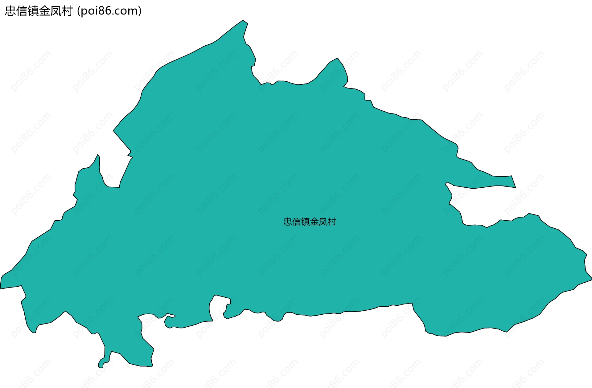 忠信镇金凤村边界地图