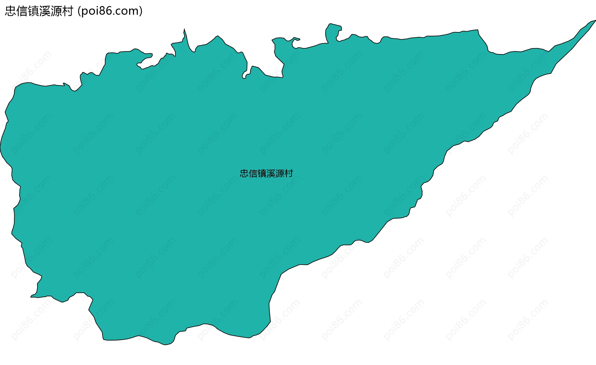 忠信镇溪源村边界地图