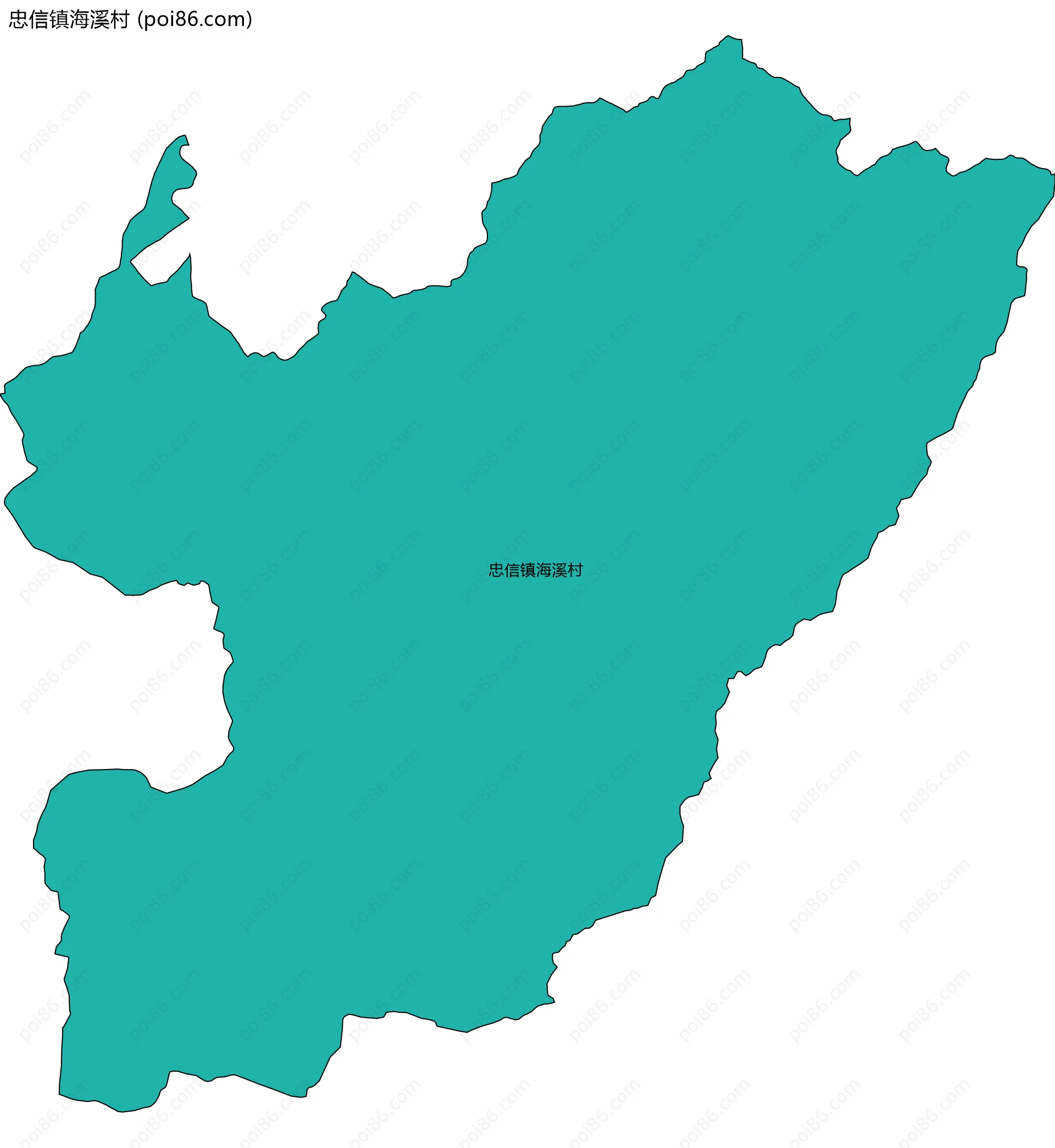忠信镇海溪村边界地图