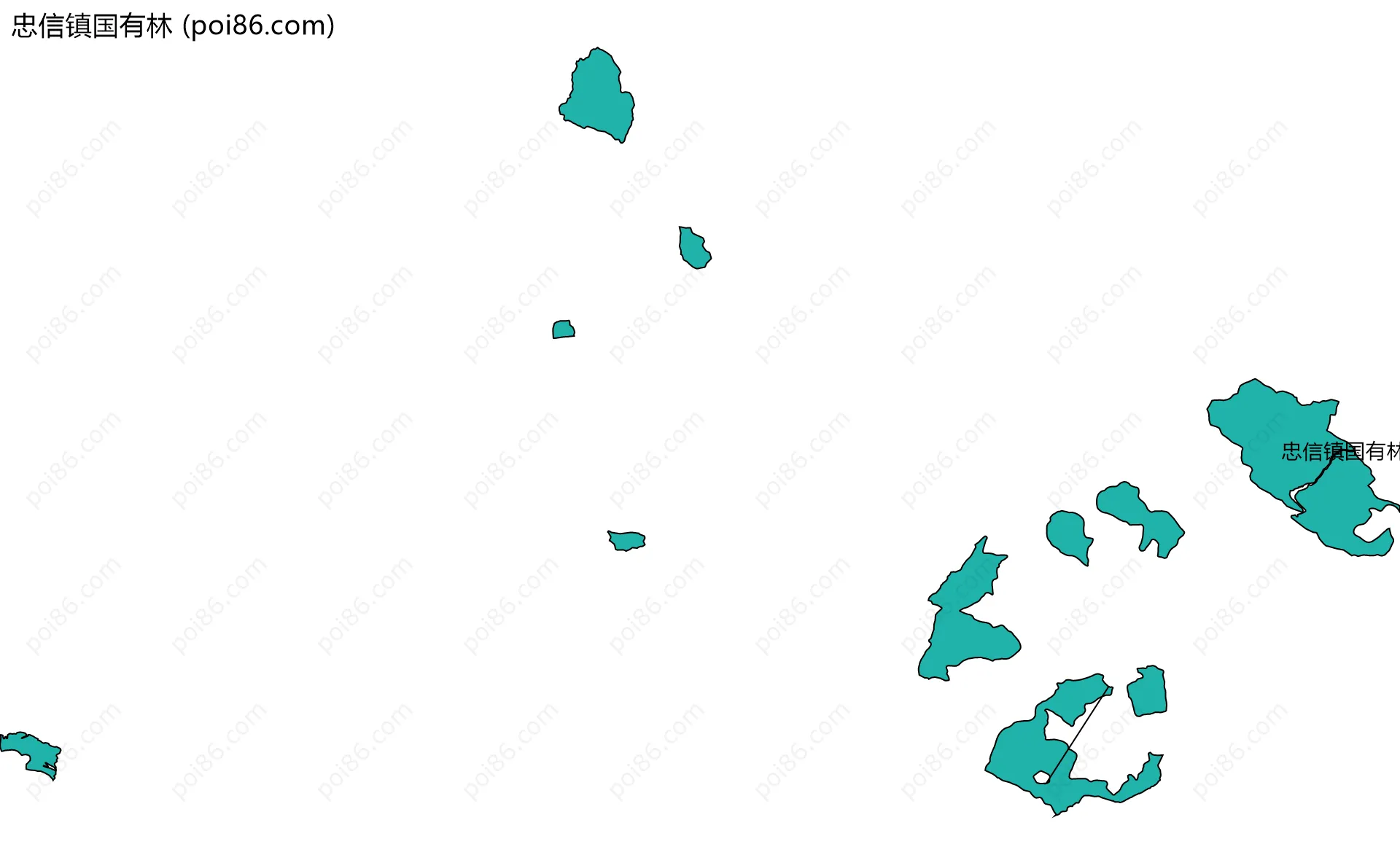 忠信镇国有林边界地图