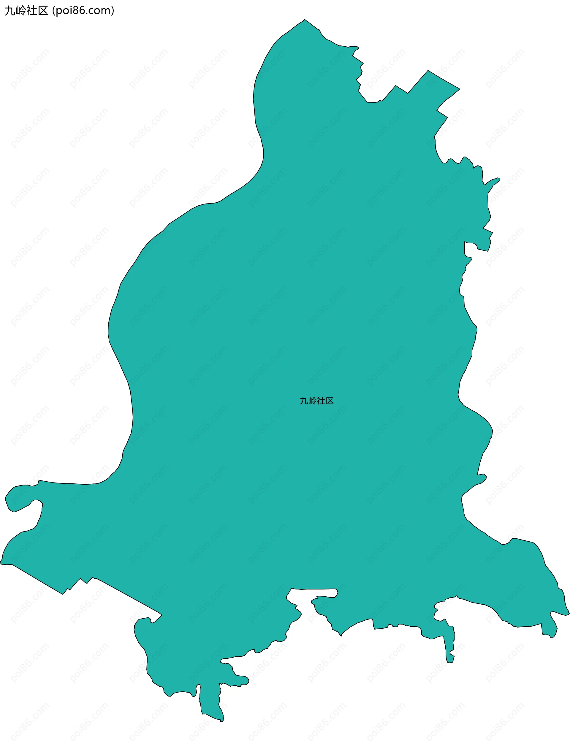 九岭社区边界地图