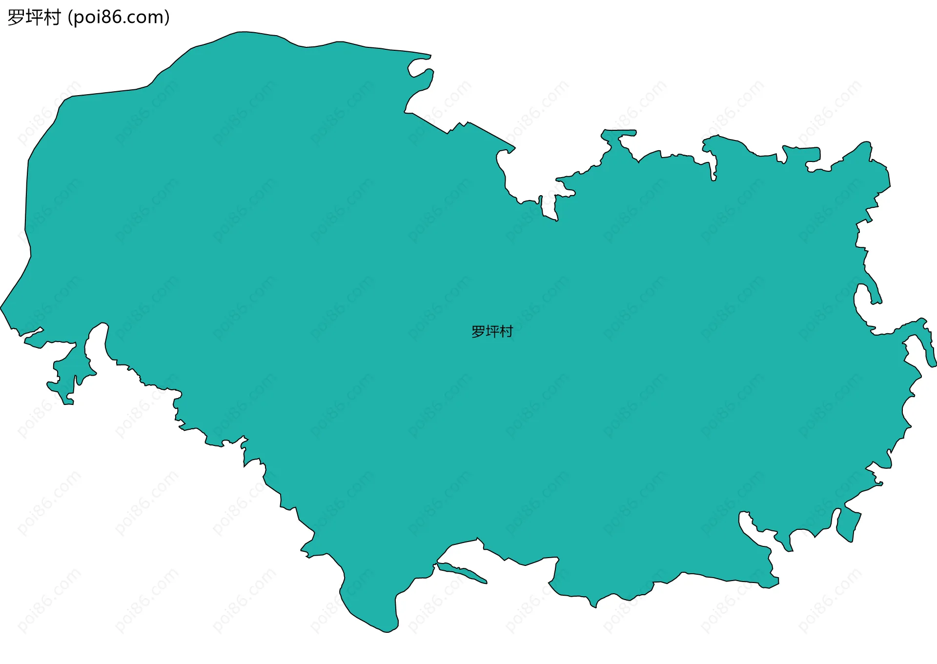 罗坪村边界地图