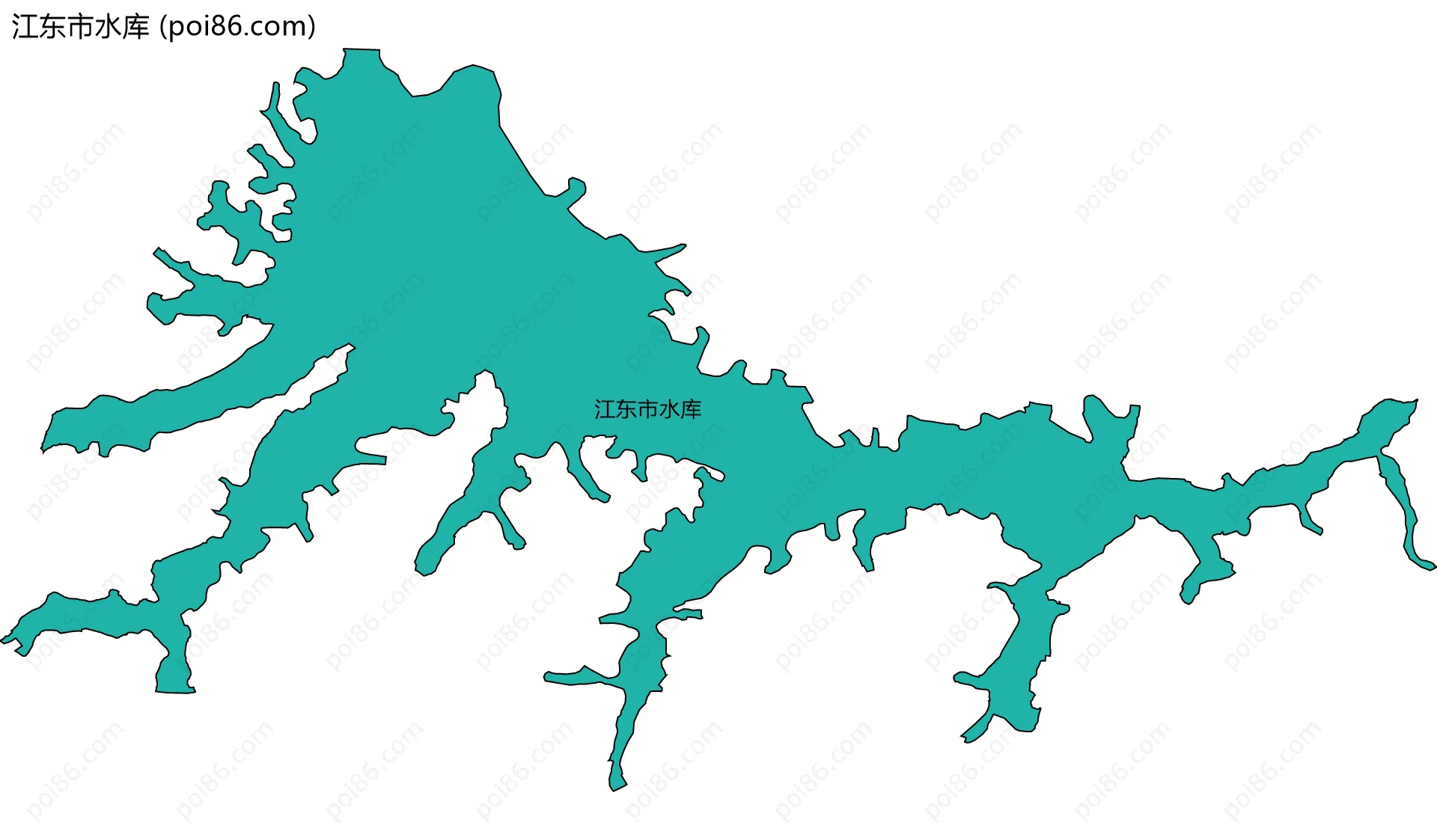 江东市水库边界地图