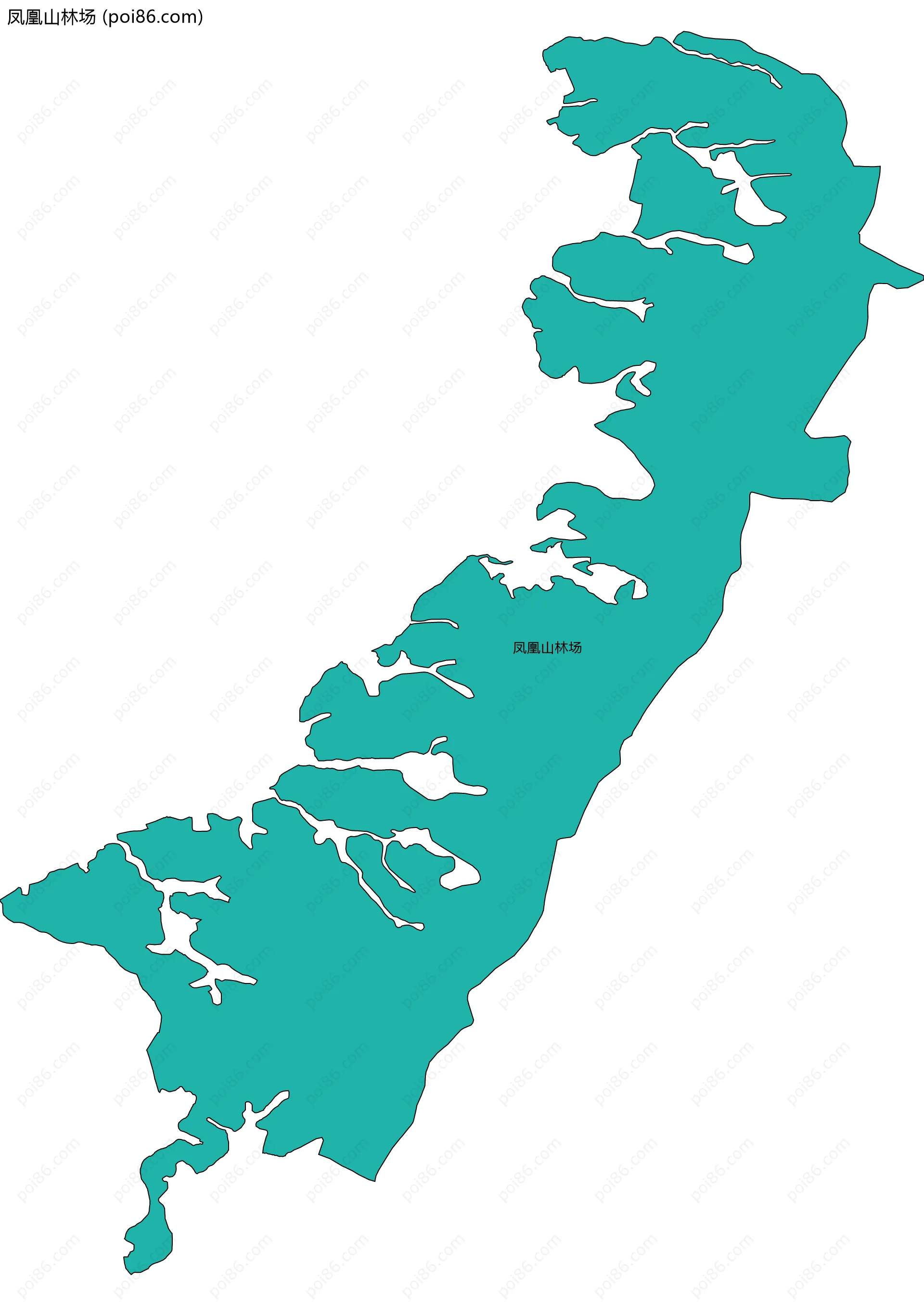 凤凰山林场边界地图