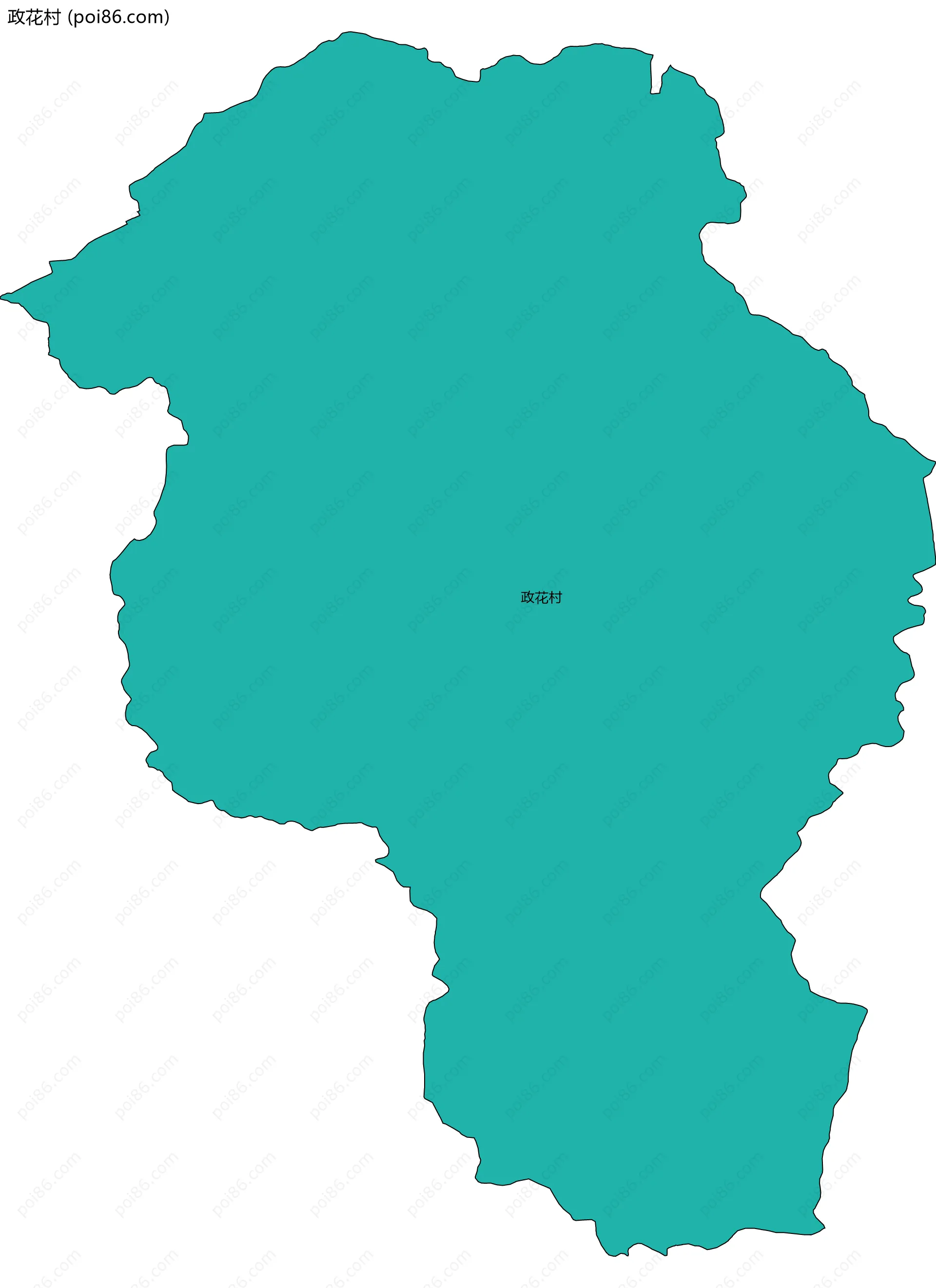 政花村边界地图