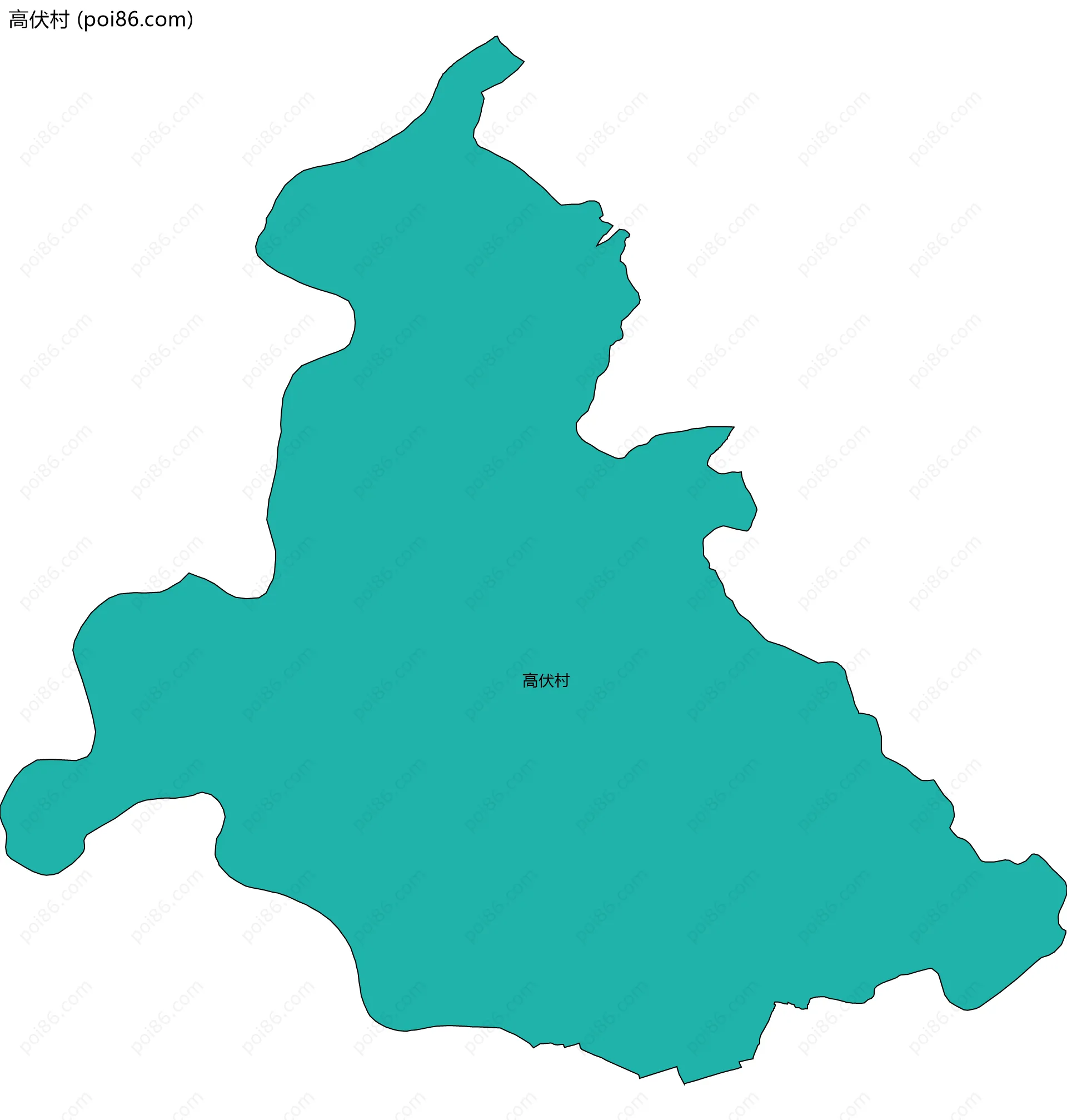 高伏村边界地图