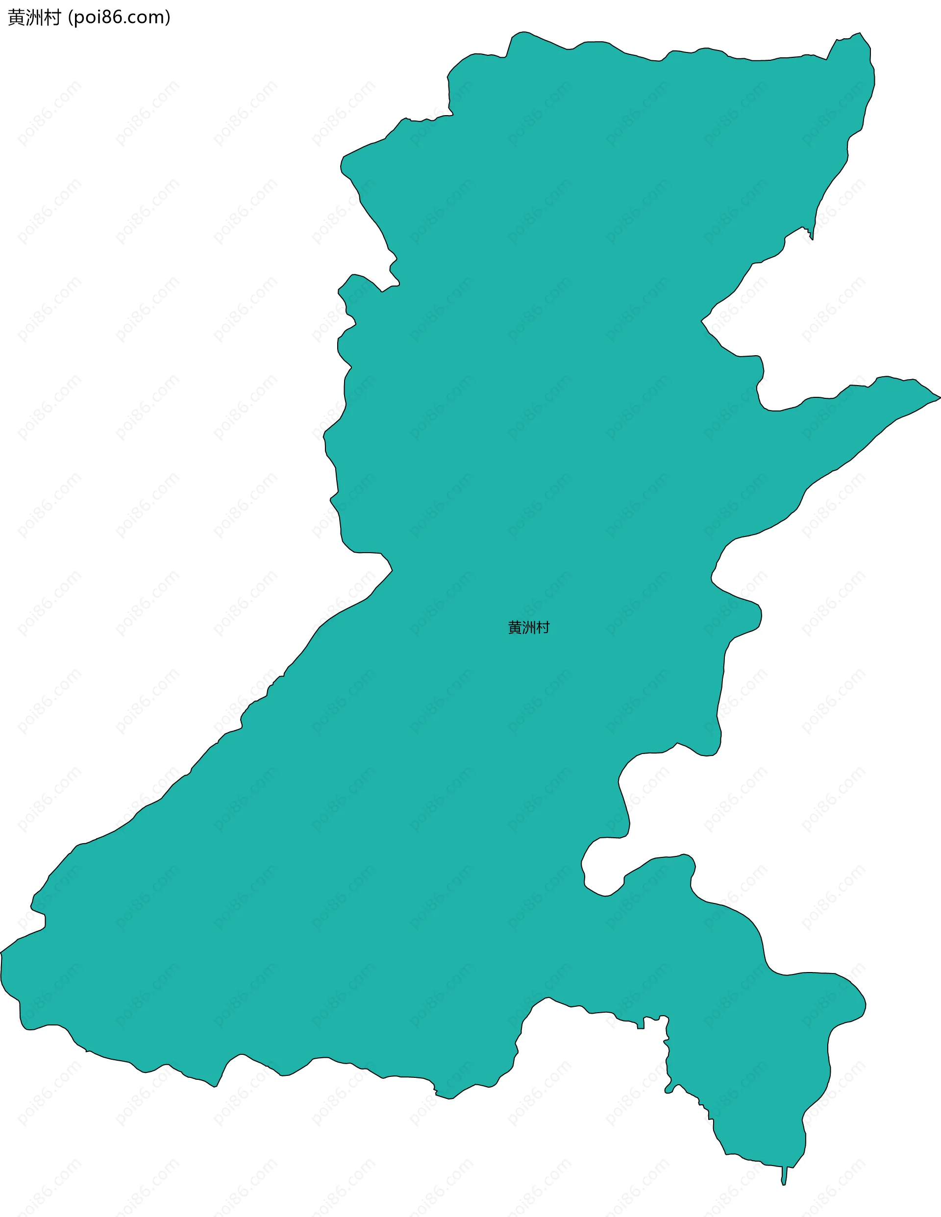 黄洲村边界地图