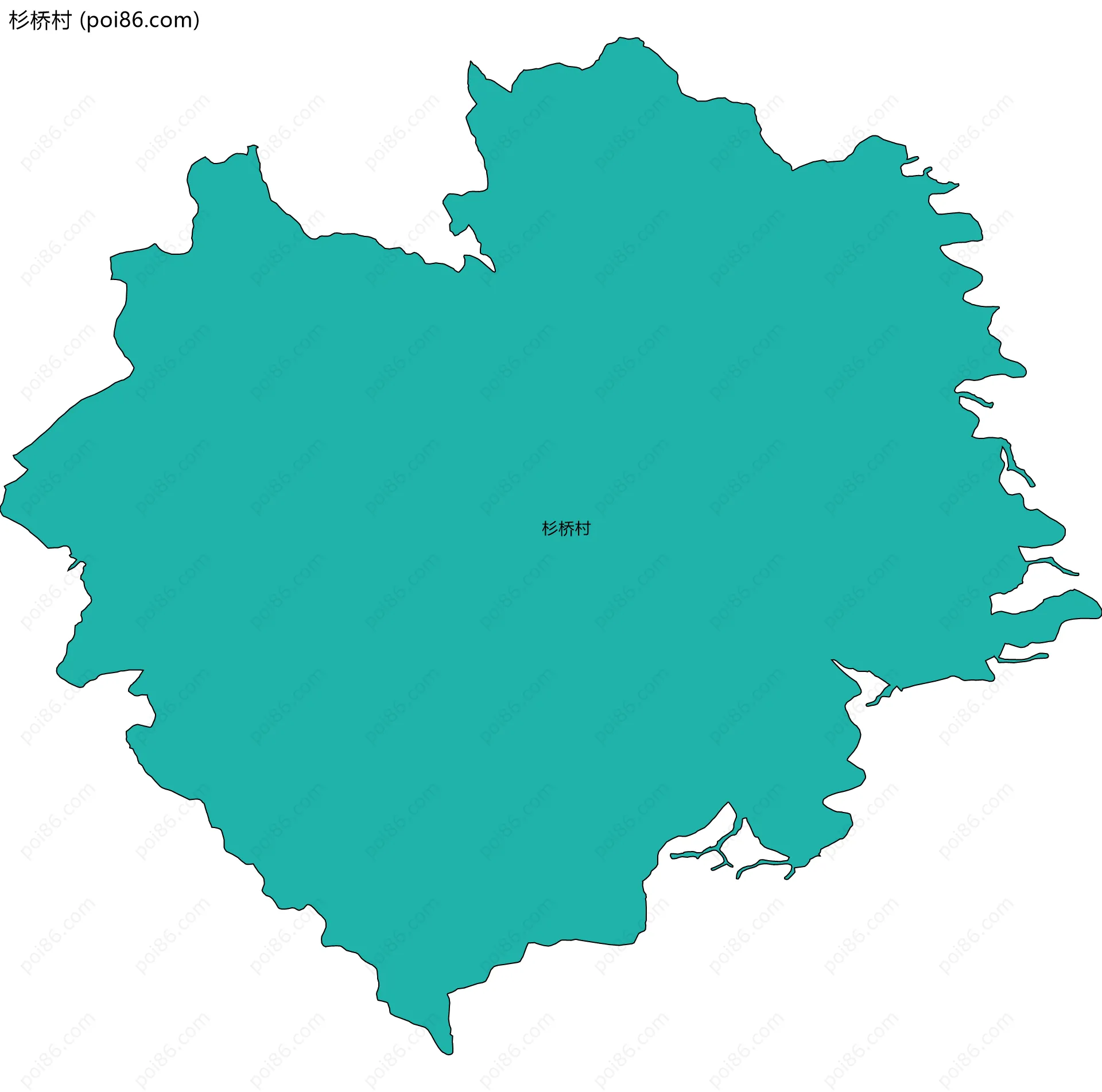 杉桥村边界地图