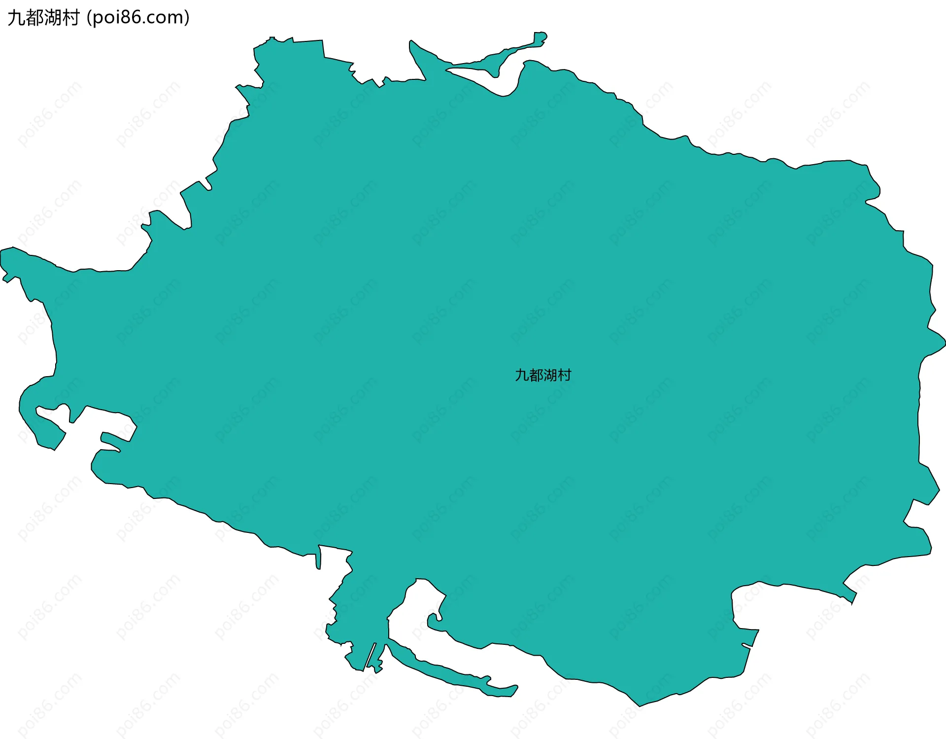 九都湖村边界地图